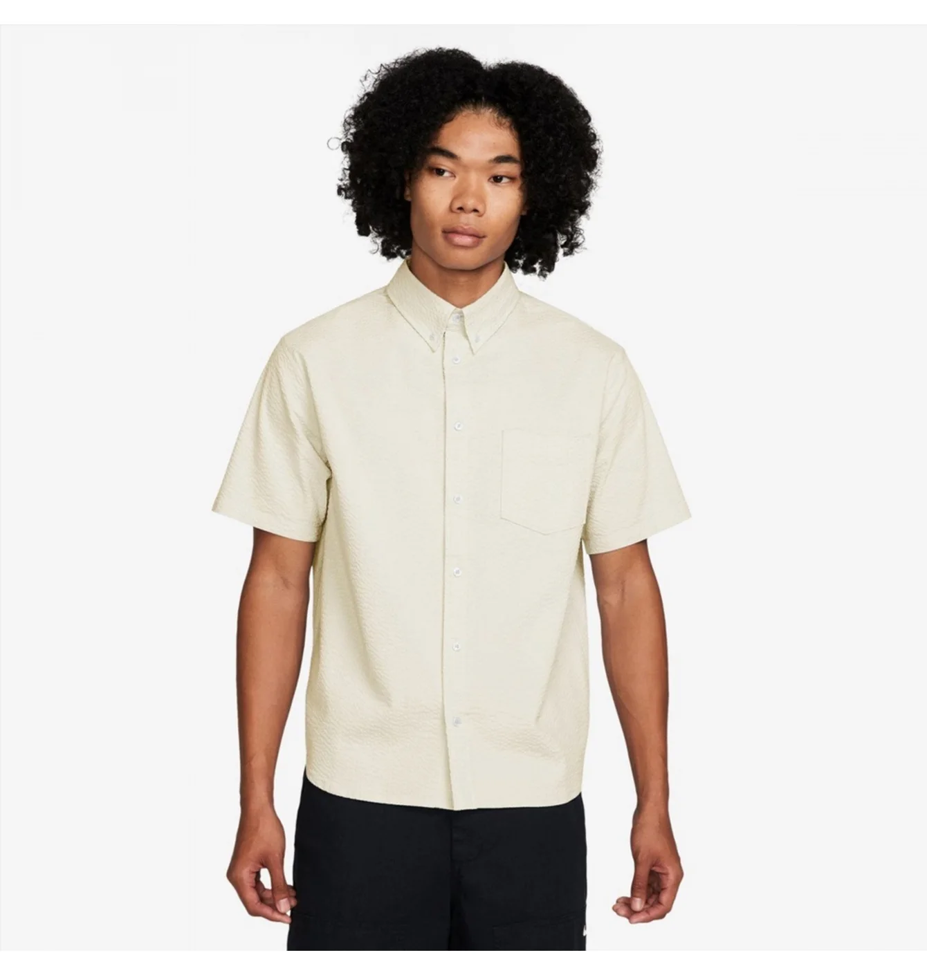 Сорочка чоловіча Nike Life Short Sleeve Button Down Shirt Beige FN3222-030