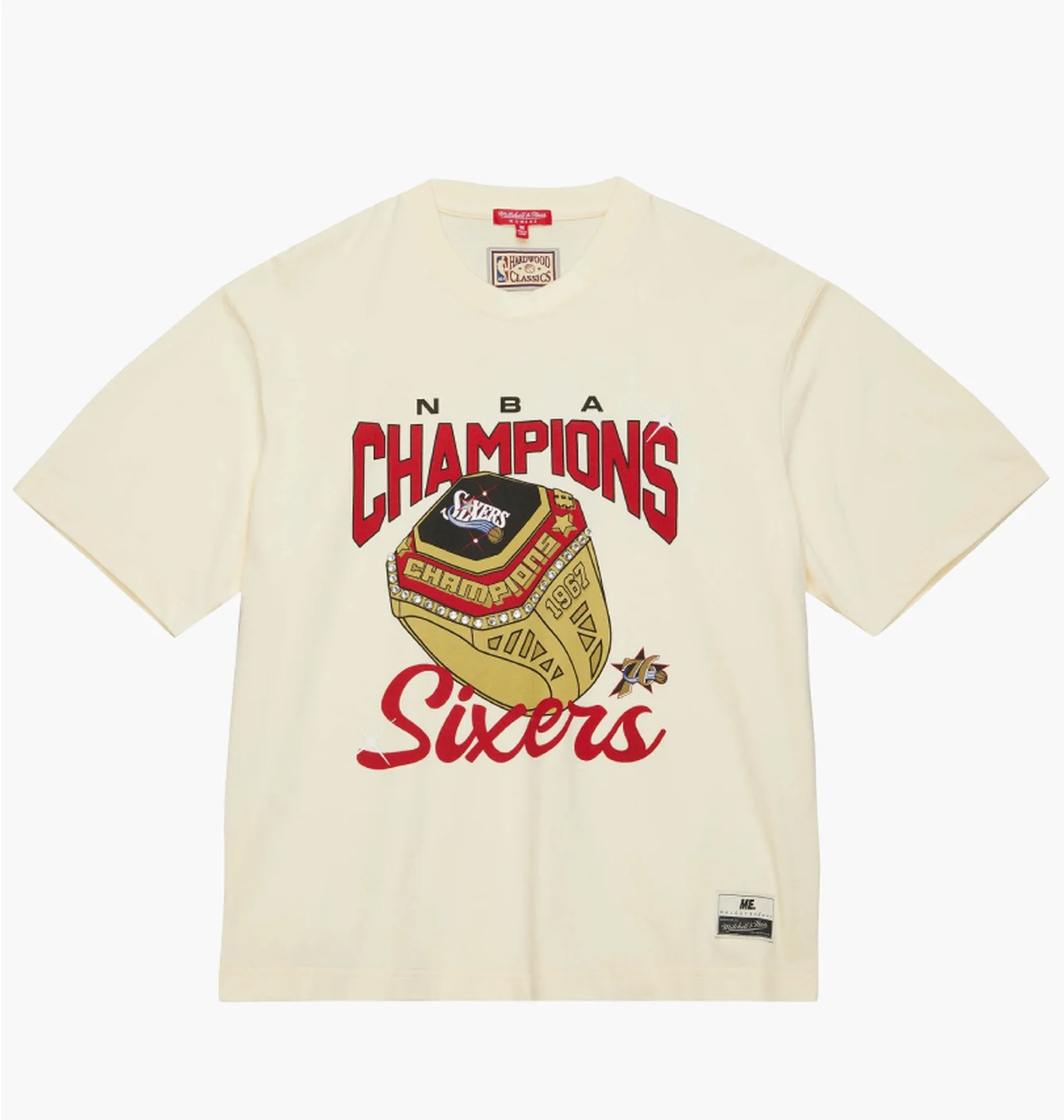 Футболка унісекс Mitchell & Ness Nba Melody Eshani Short Sleeve Tee Philadelphia 76Ers Beige 201315904