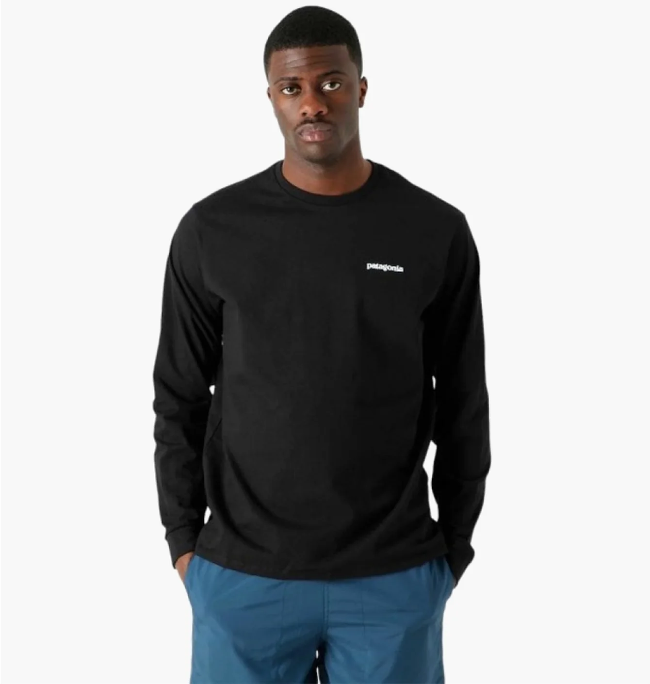 Лонгслів чоловічий Patagonia P-6 Logo Uprisal Crew Sweatshirt Black BLK39657