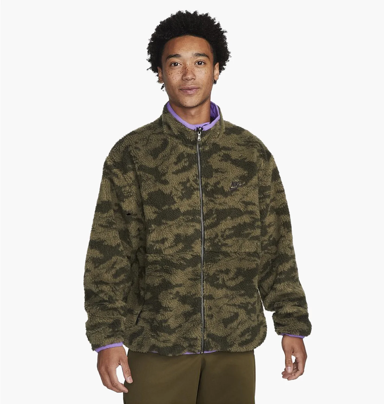 Кофта чоловіча Nike Club+ Winter Camo/Green Dq4884-542