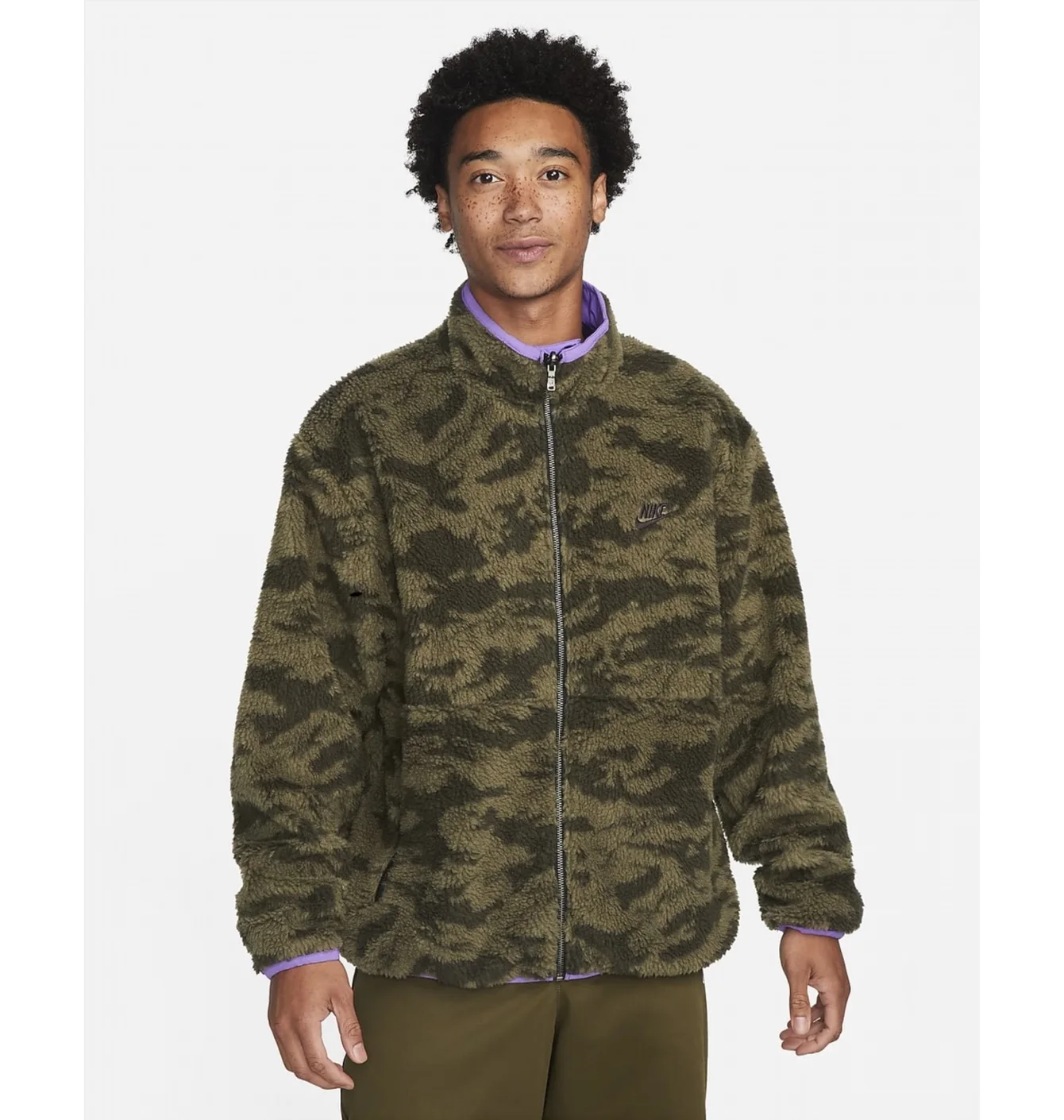 Кофта чоловіча Nike Club+ Winter Camo/Green Dq4884-542