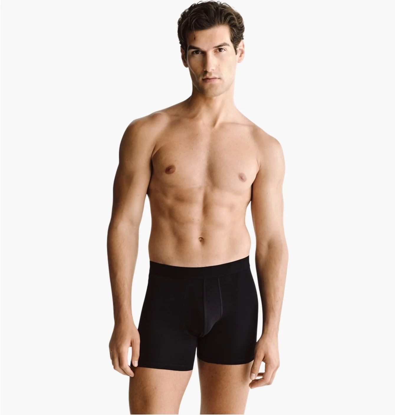 Труси чоловічі H&M Mid Trunks With Lycra (10 шт) Black 107027200103