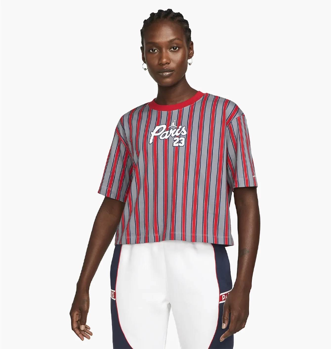 Футболка жіноча Nike Paris Saint-Germain Red/Grey Dm4998-090
