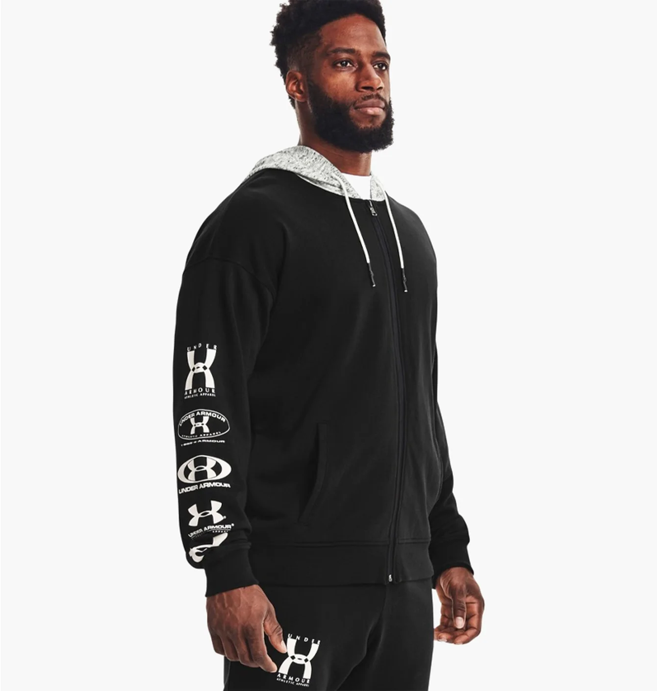 Худі чоловіче Under Armour Rival Terry 25Th Anniversary Full Zip Black 1363727-001