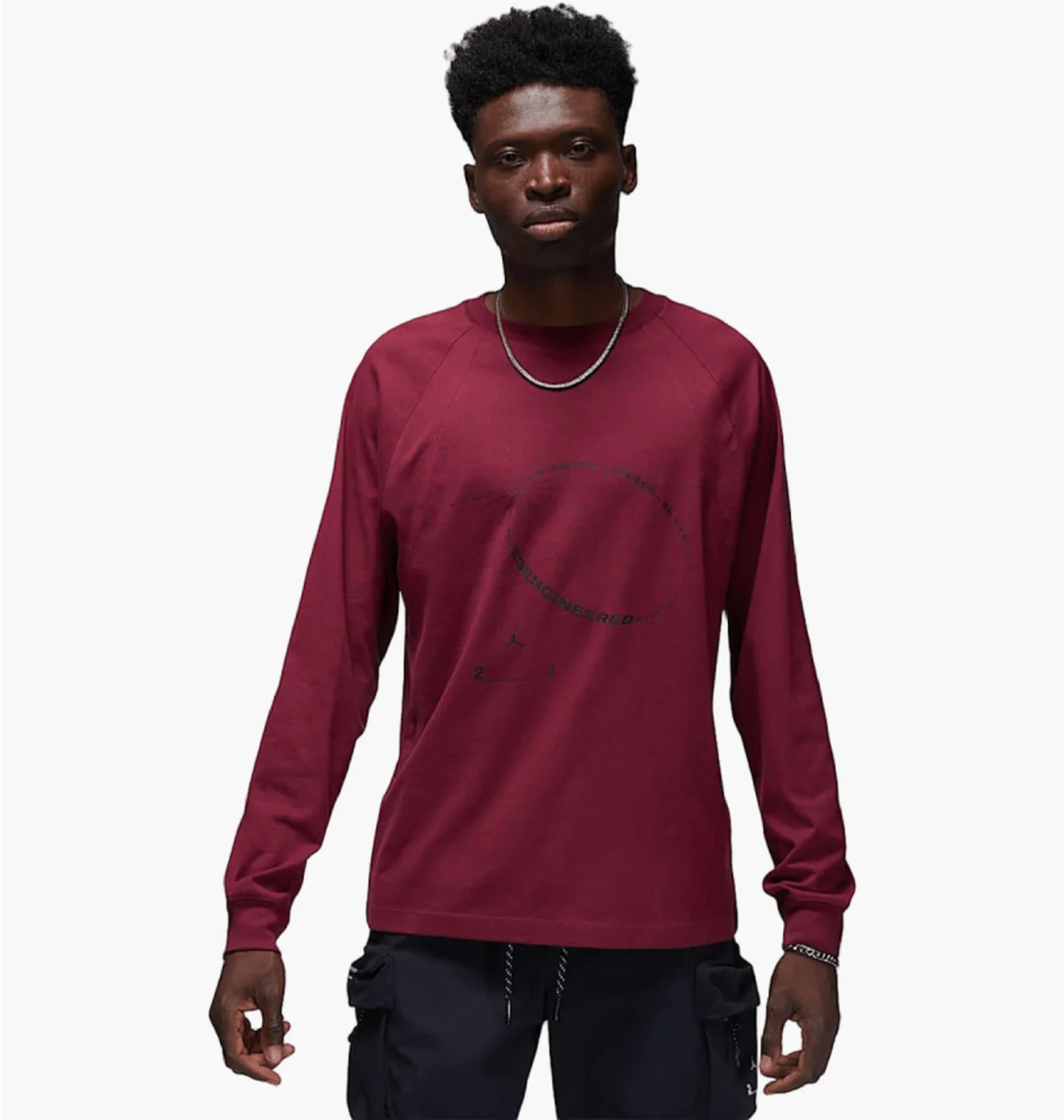 Лонгслів чоловічий Air Jordan Engineered Bordo DV1463-680