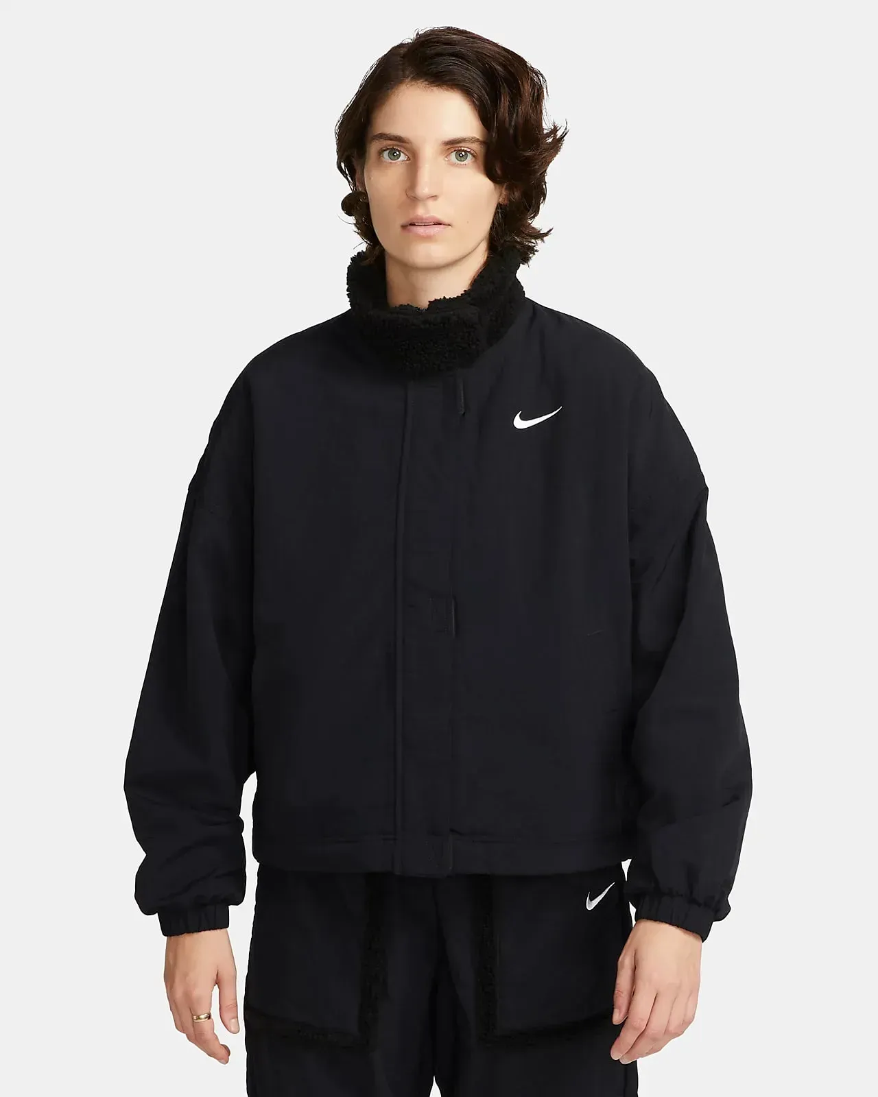 Куртка жіноча Nike Sportswear Essential Women's Woven Fleece-Lined (DQ6846-010)