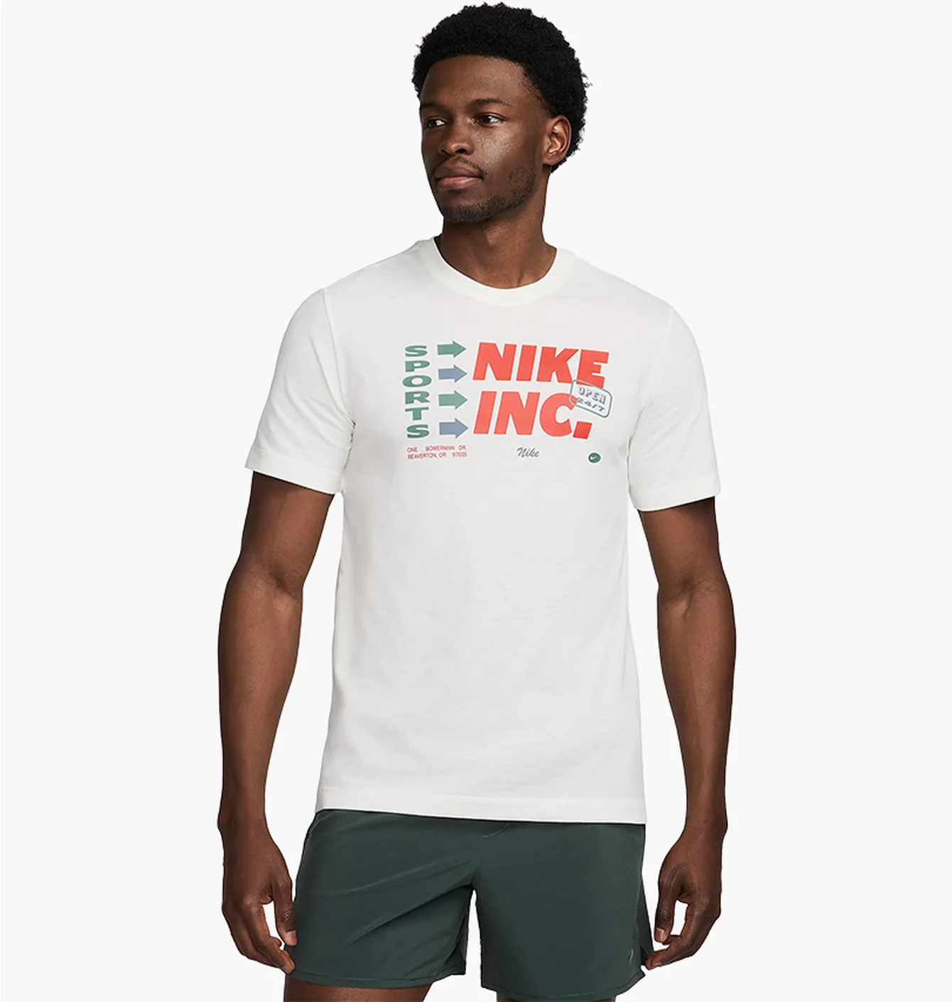 Футболка чоловіча Nike T-Shirt Do Fitnessu Dri-Fit White FV8360-133