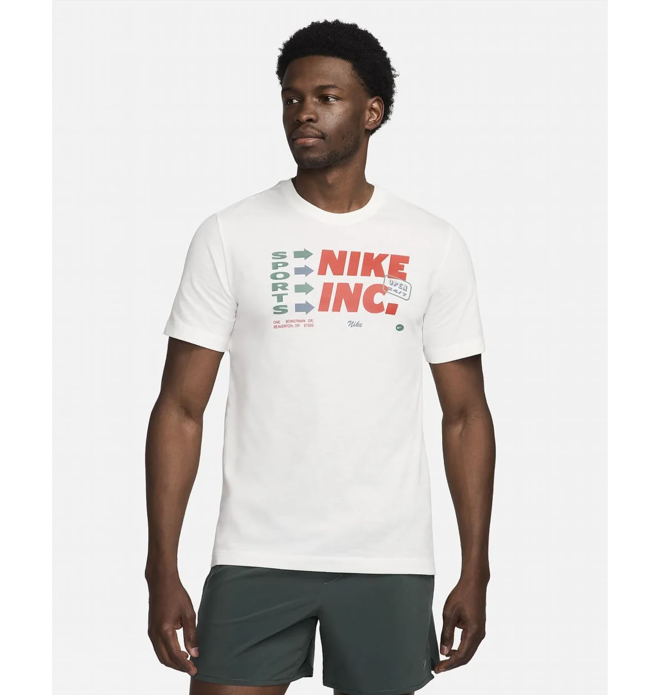 Футболка чоловіча Nike T-Shirt Do Fitnessu Dri-Fit White FV8360-133