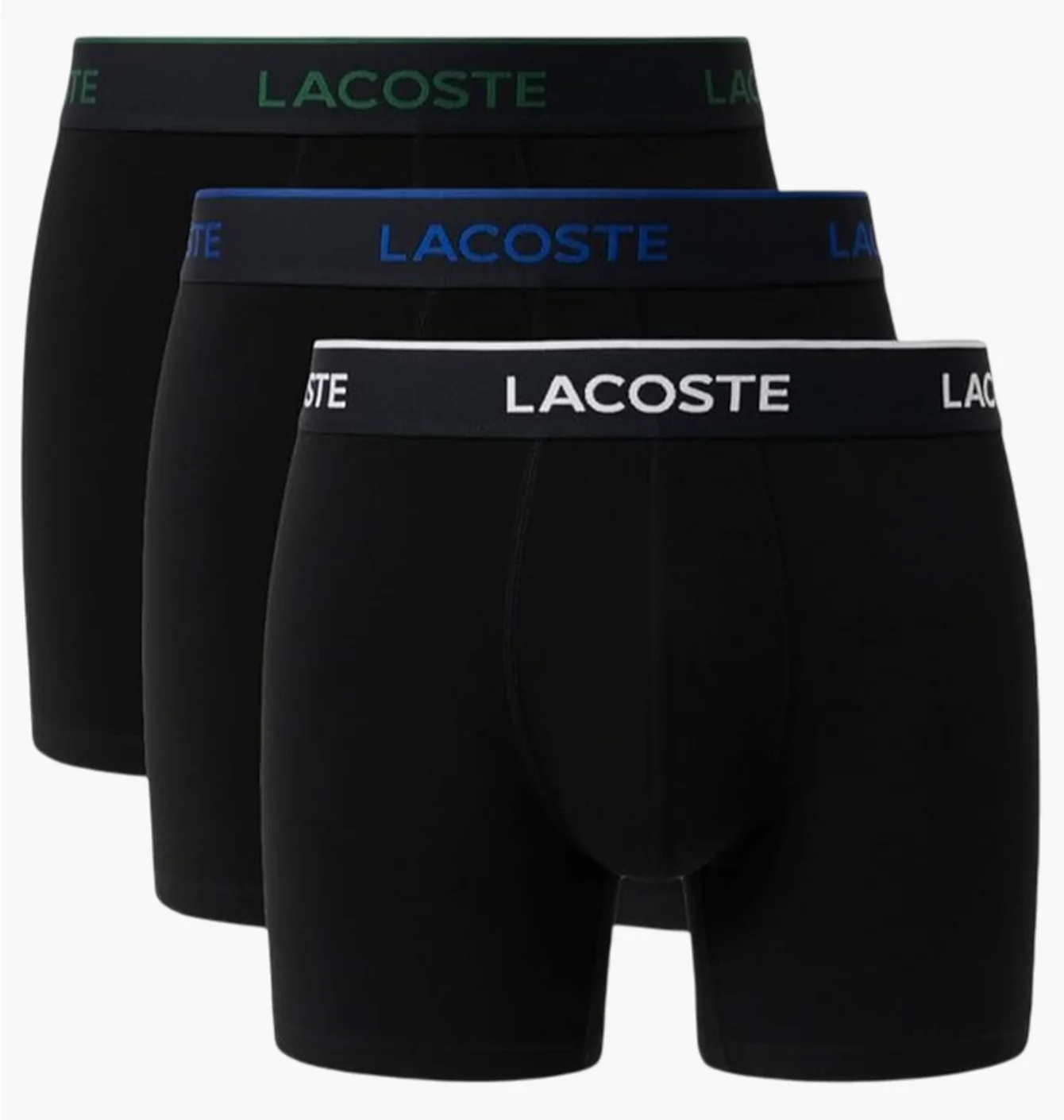 Труси чоловічі Lacoste Cotton Stretch Essentials Boxer Briefs (3 шт) Black 6H9303-51