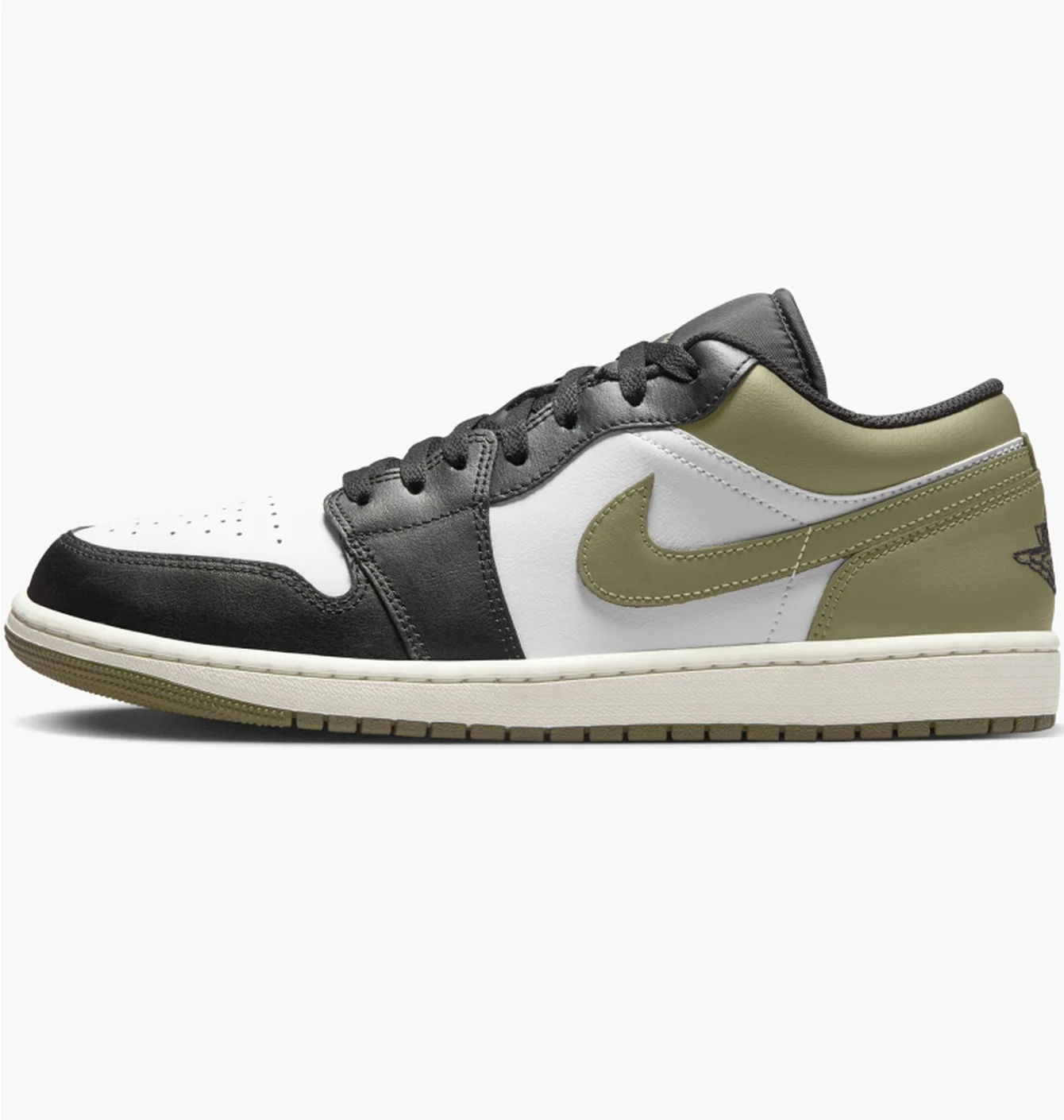 Кросівки чоловічі Air Jordan 1 Low White/Olive 553558-092
