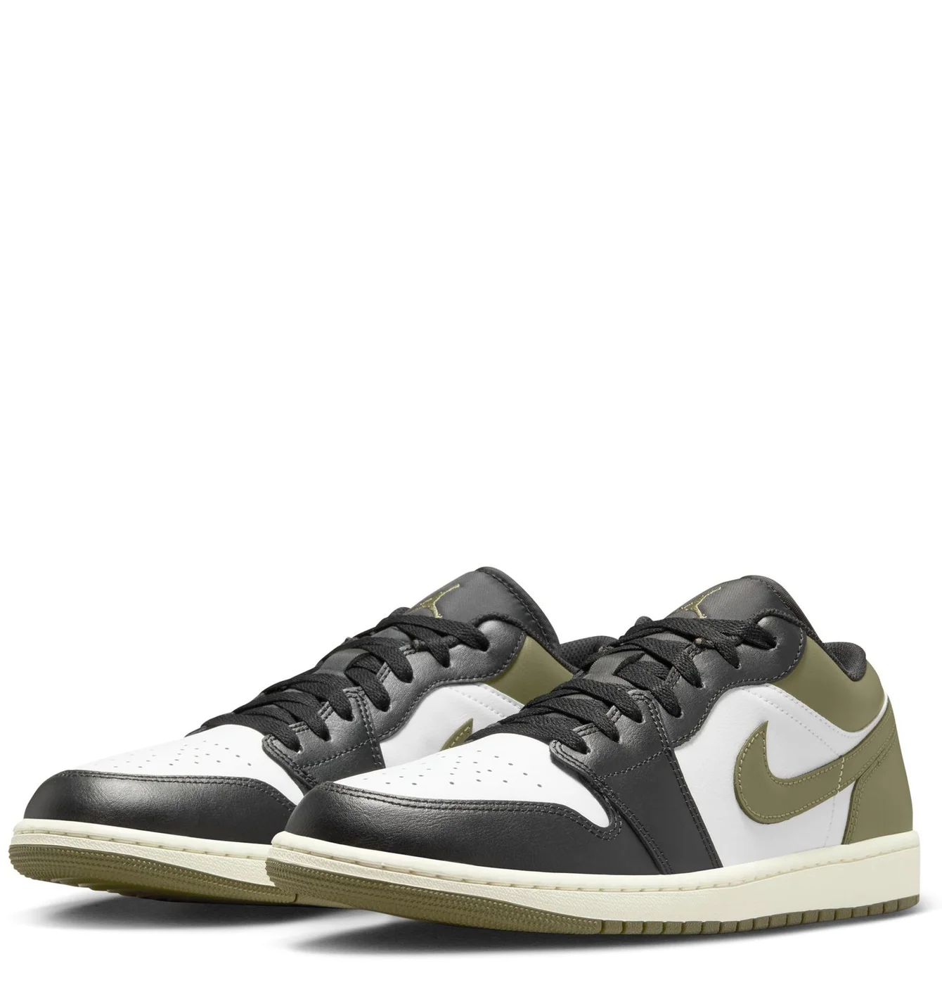 Кросівки чоловічі Air Jordan 1 Low White/Olive 553558-092