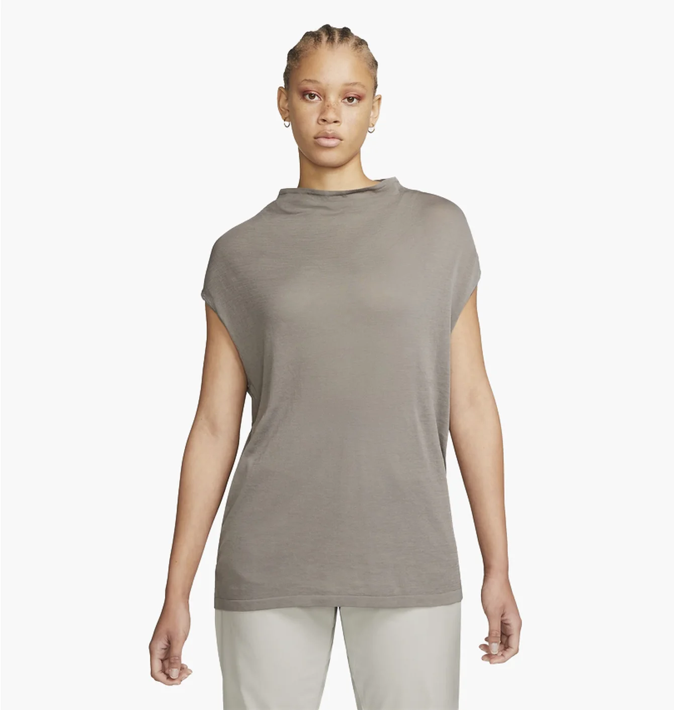 Майка жіноча Nike Womens High-Neck Tank Grey Dn4059-012