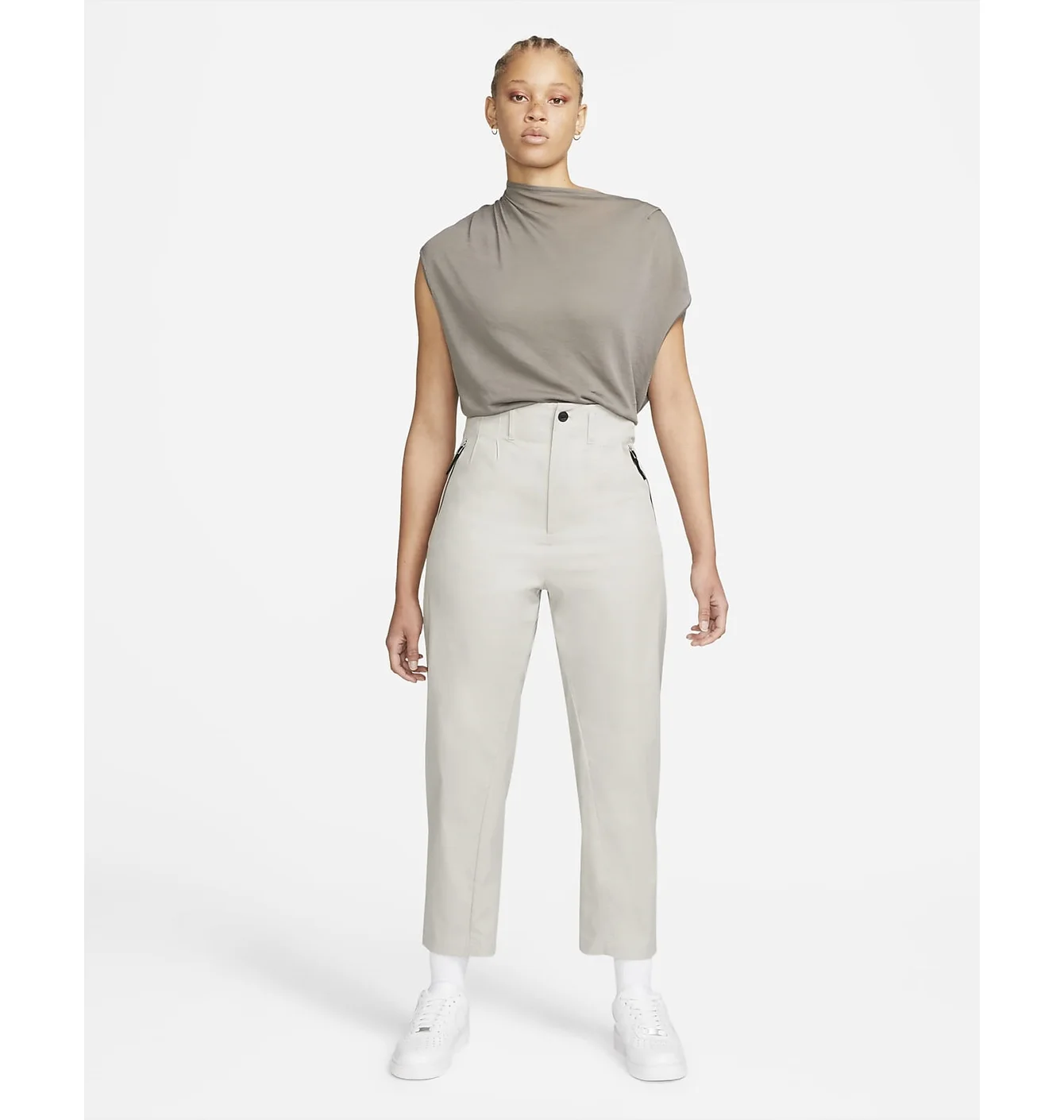Майка жіноча Nike Womens High-Neck Tank Grey Dn4059-012