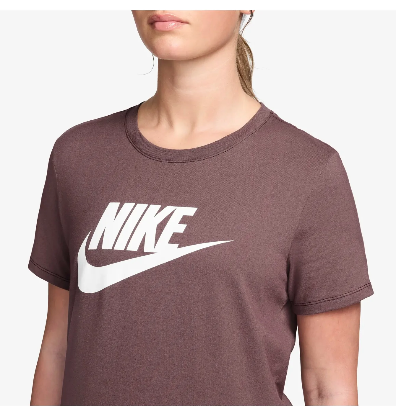Футболка жіноча Nike W Nsw Club Ss Tee Icn Ftra Brown DX7906-502