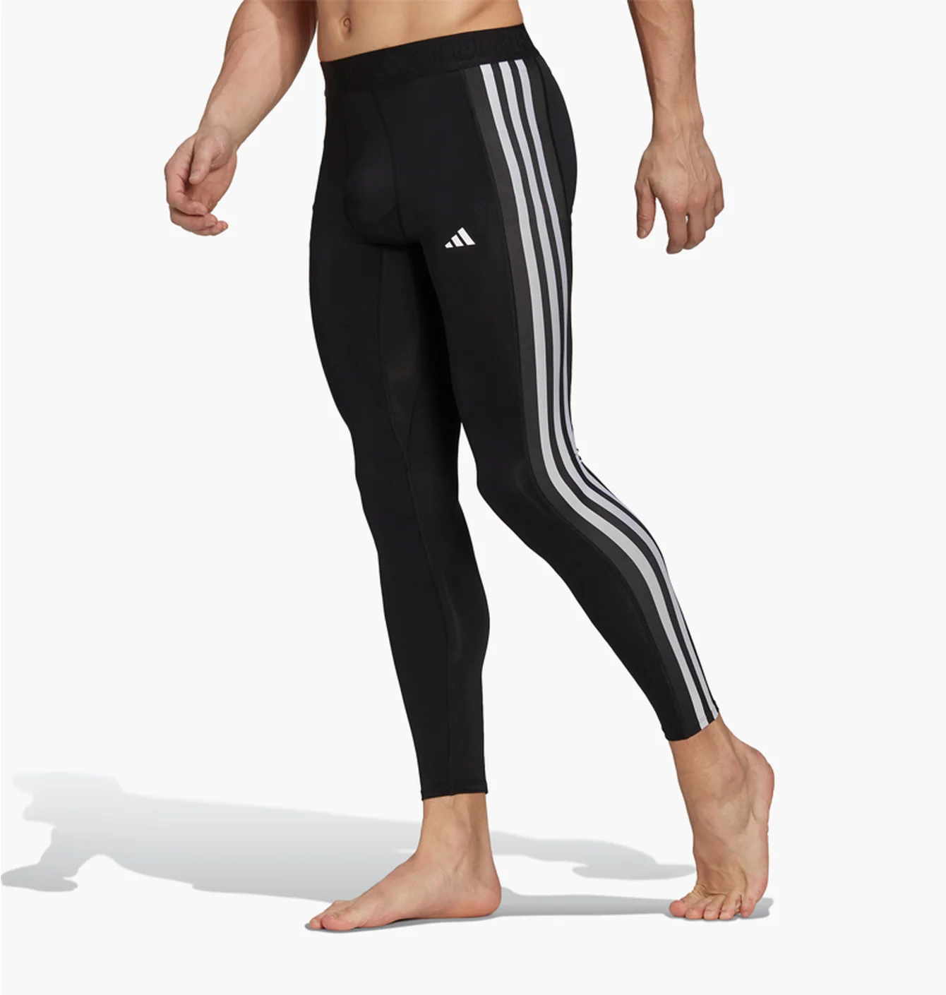 Штани чоловічі Adidas Techfit 3-Stripes Training Long Tights Black Hd3530