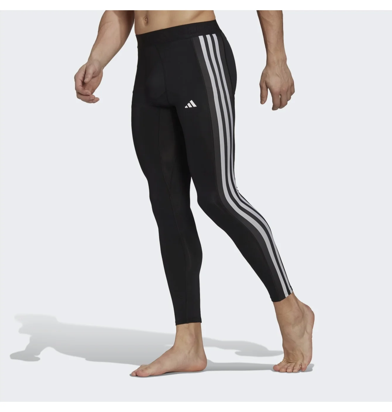 Штани чоловічі Adidas Techfit 3-Stripes Training Long Tights Black Hd3530