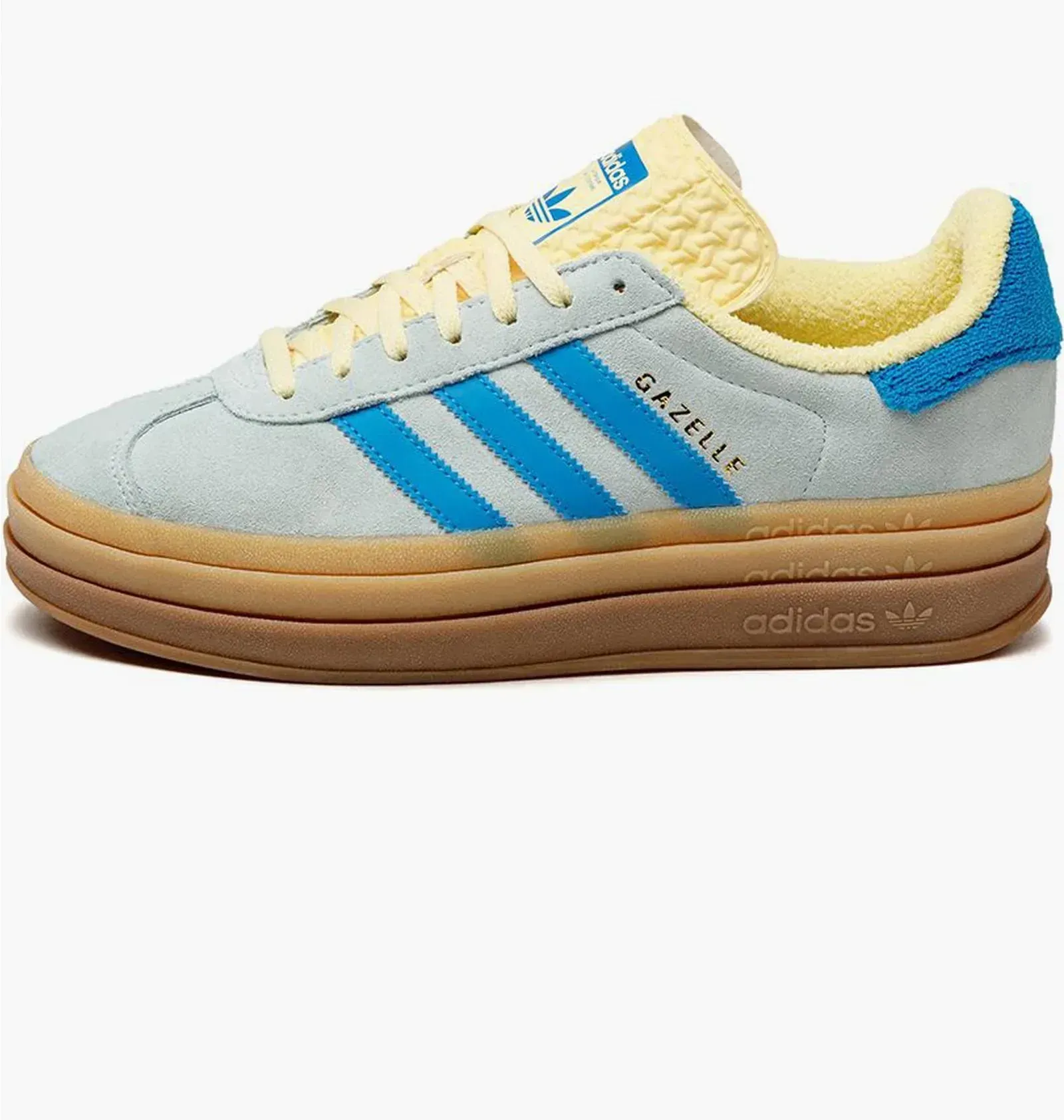 Кросівки жіночі Adidas Gazelle Bold Almost Blue Yellow (IE0430)