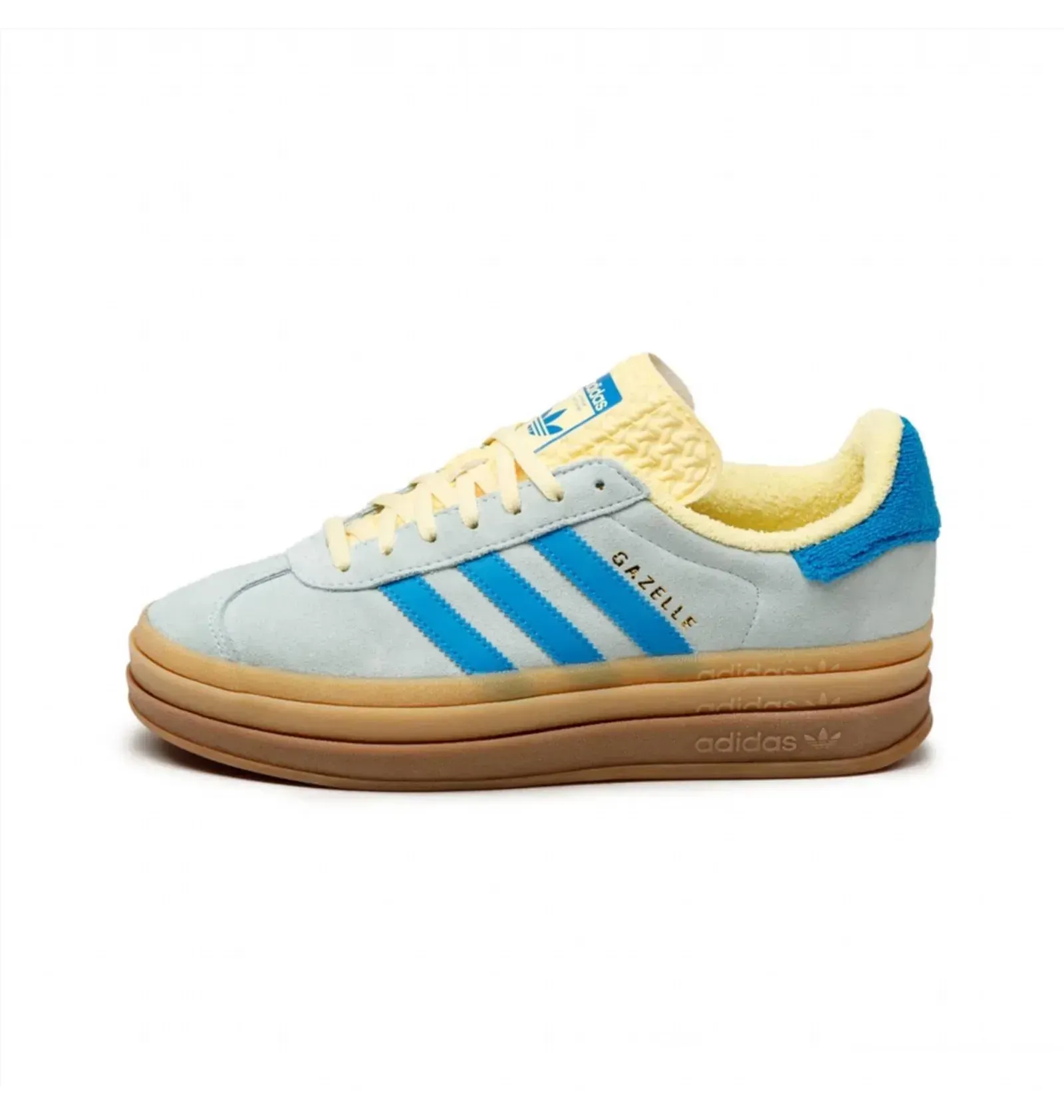 Кросівки жіночі Adidas Gazelle Bold Almost Blue Yellow (IE0430)