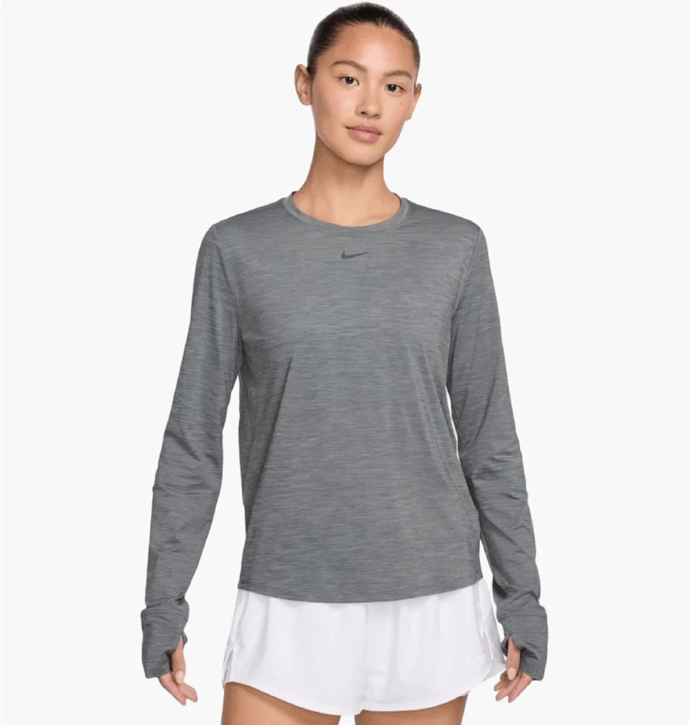 Лонгслів жіночий Nike One Grey FN2801-084