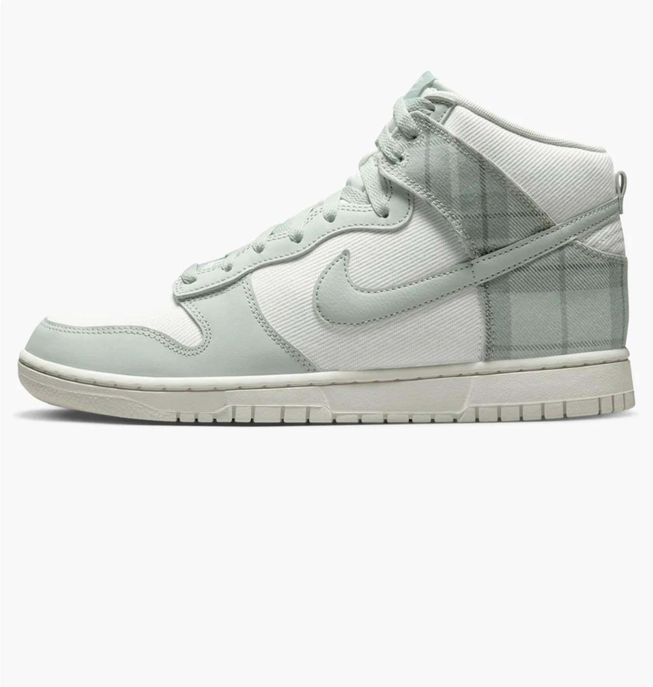 Кросівки чоловічі Nike Dunk High Retro Se Plaid Casual Shoes White/Grey Dv0826-100