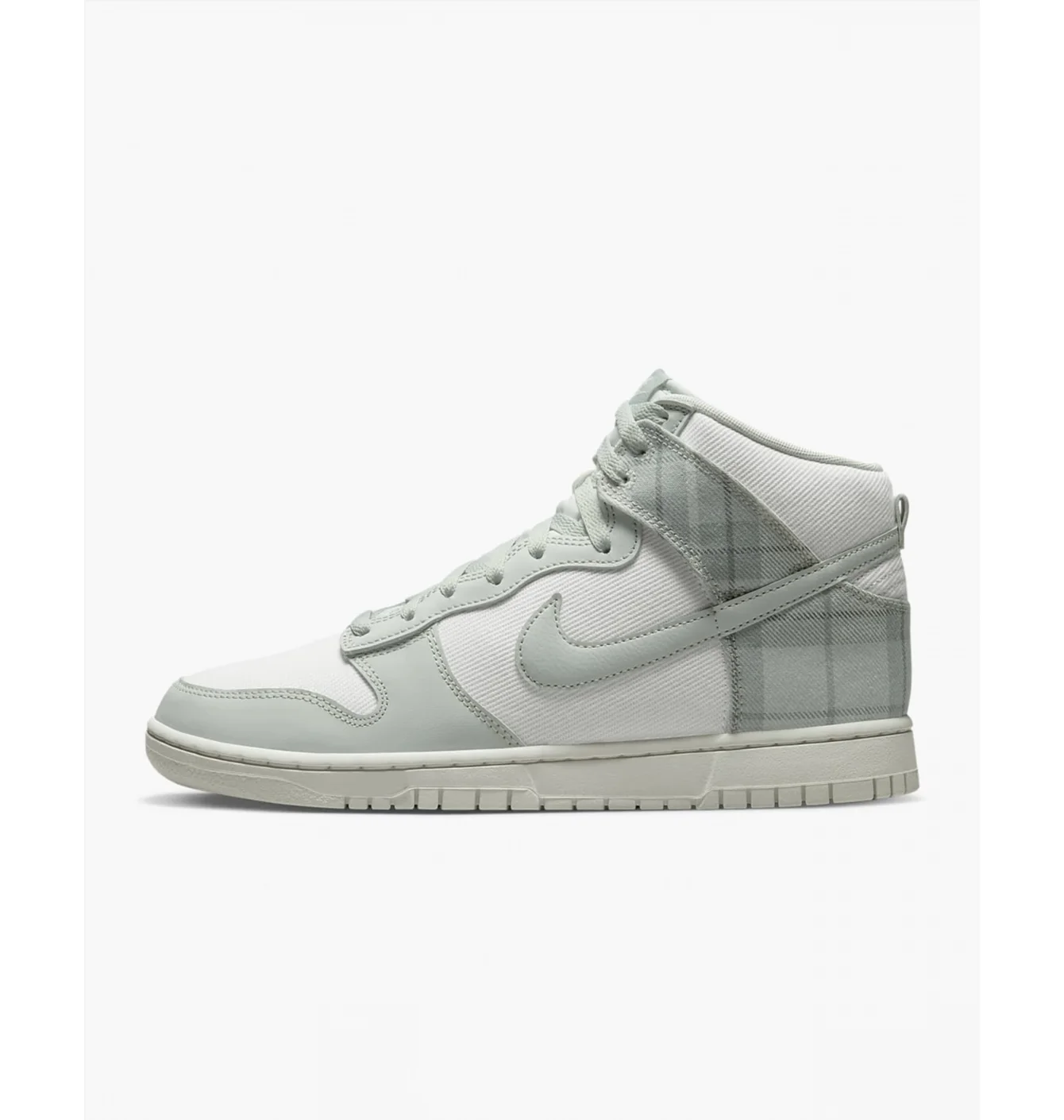 Кросівки чоловічі Nike Dunk High Retro Se Plaid Casual Shoes White/Grey Dv0826-100