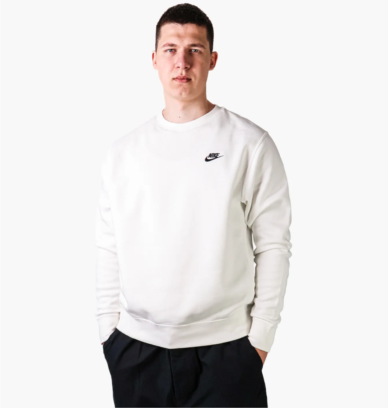 Світшот чоловічий Nike M NSW CLUB CRW BB White BV2662-100