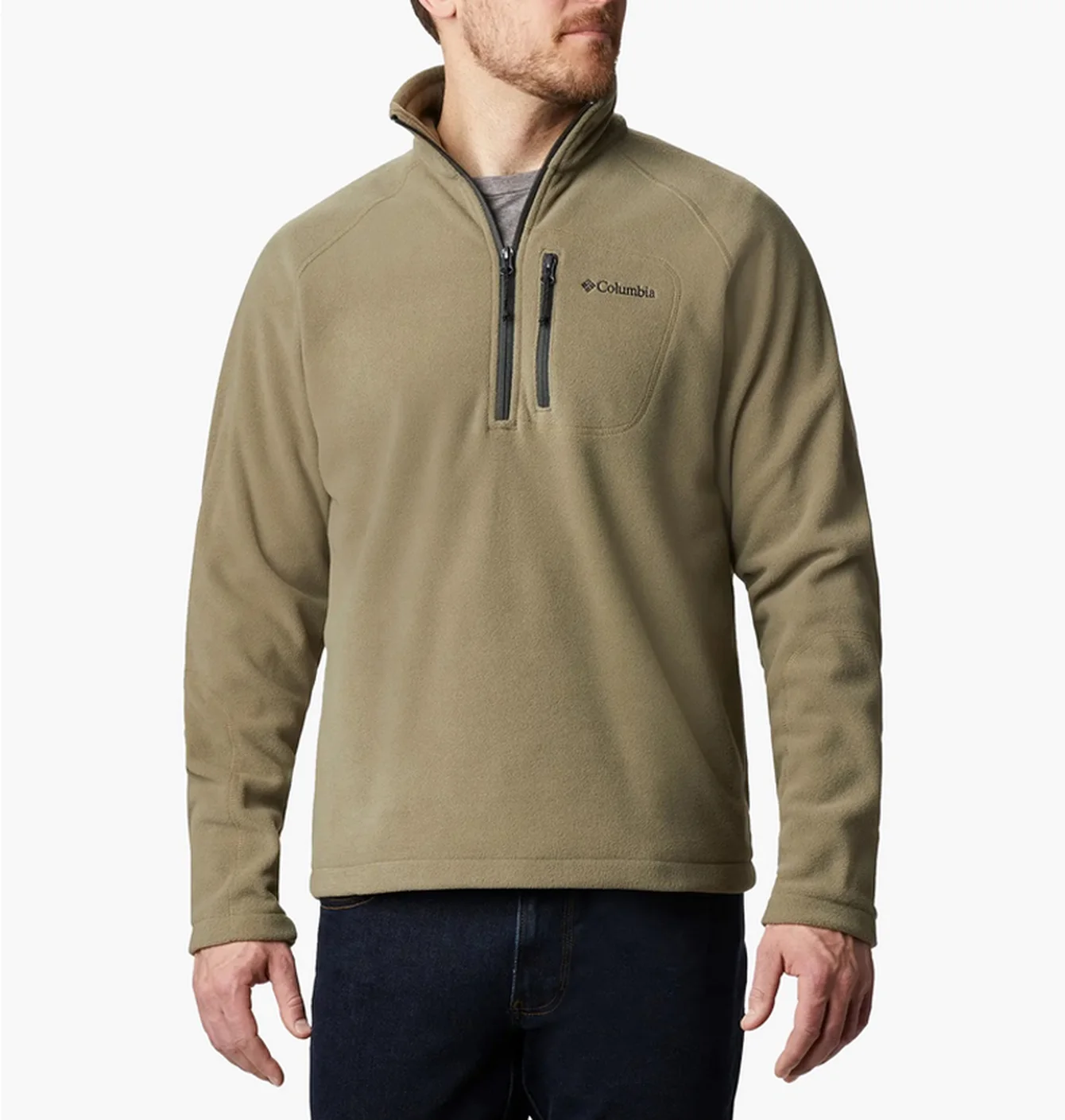 Кофта чоловіча Columbia Fast Trek Iii Half Zip Fleece Olive 1553511-398