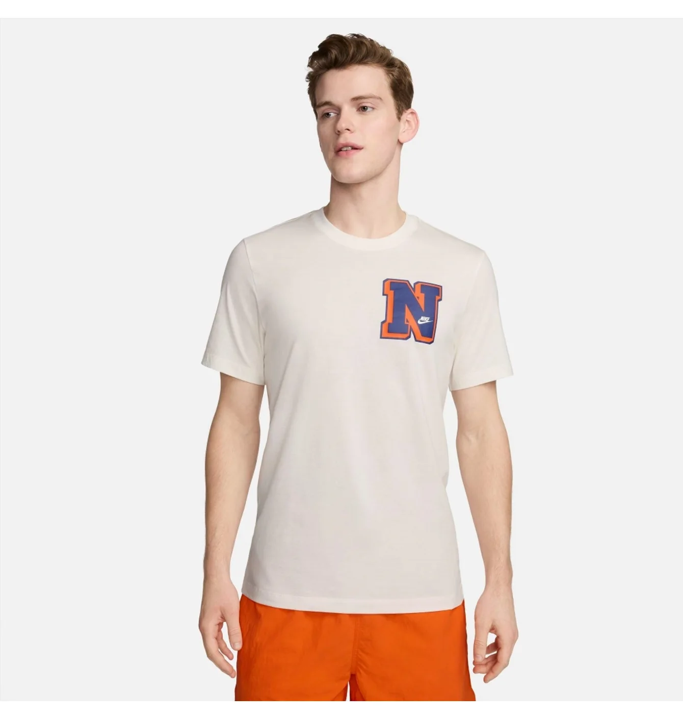 Футболка чоловіча Nike Sportswear Varsity Letter Graphic T-Shirt Beige FV3772-133