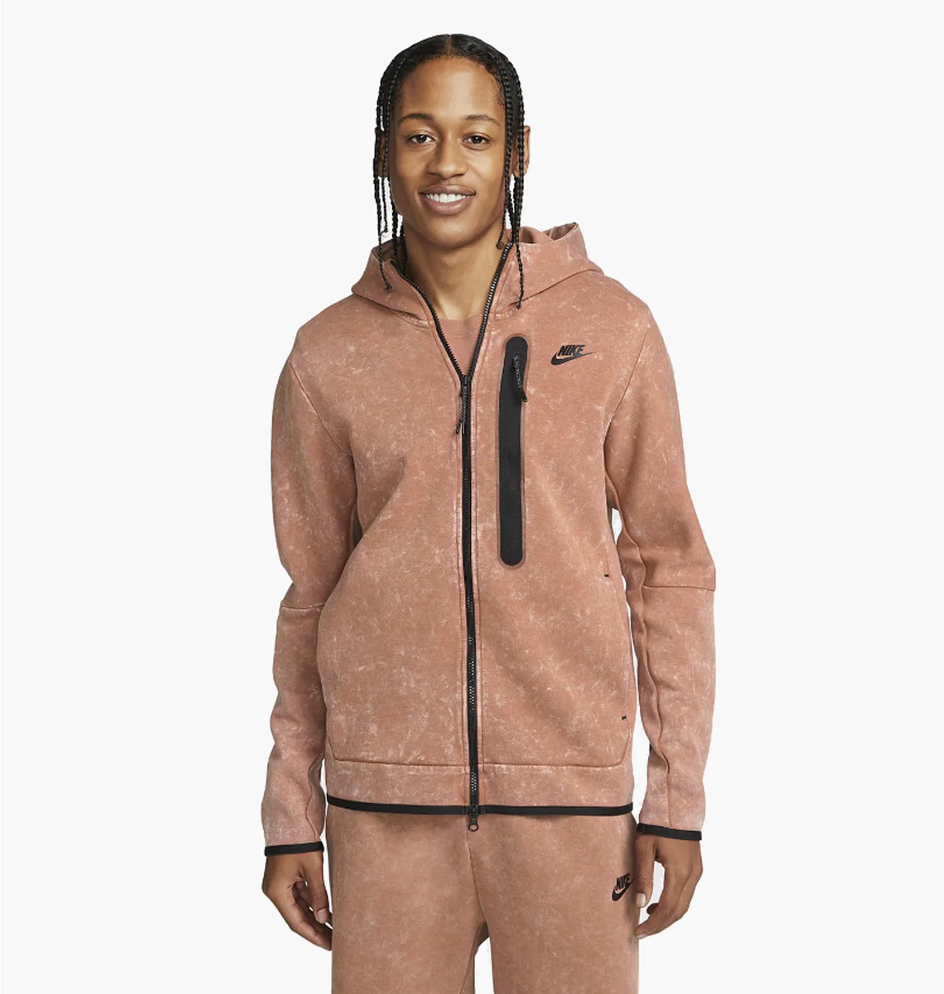 Толстовка чоловіча Nike Sportswear Tech Fleece Brown Dm6515-215