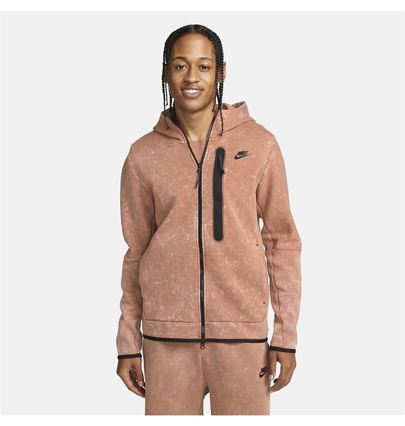 Толстовка чоловіча Nike Sportswear Tech Fleece Brown Dm6515-215