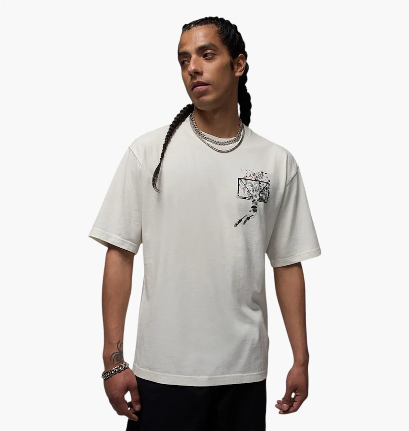 Футболка чоловіча Air Jordan Brk Svv Ovsz Gfx Ss Crew White IB3297-133