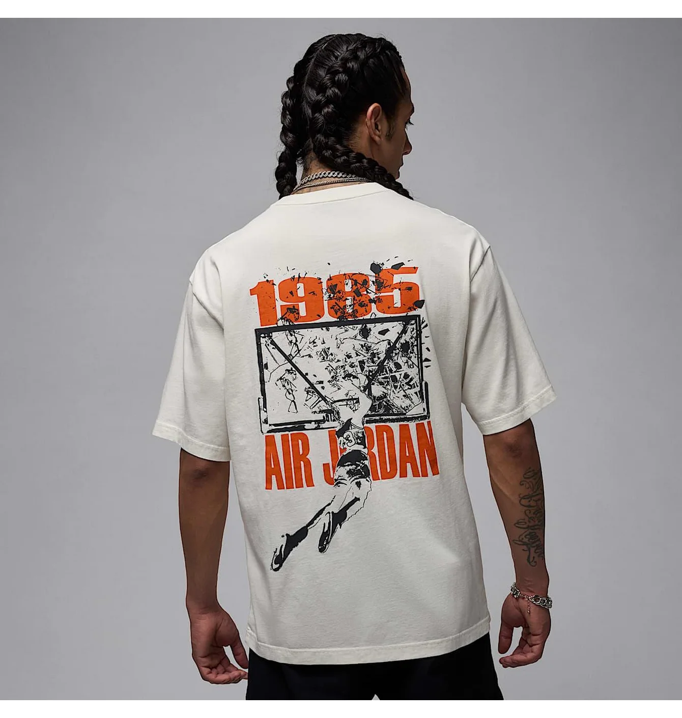 Футболка чоловіча Air Jordan Brk Svv Ovsz Gfx Ss Crew White IB3297-133