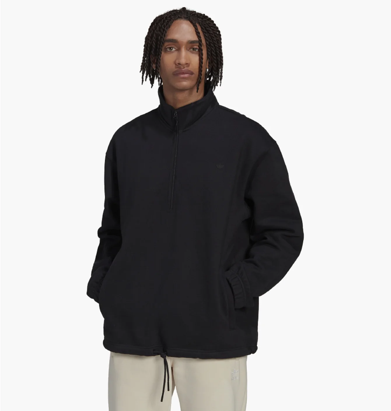 Кофта чоловіча Adidas Adicolor Contempo Half-Zip Crew Sweatshirt Black Hk0311