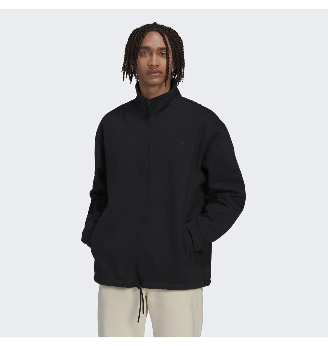 Кофта чоловіча Adidas Adicolor Contempo Half-Zip Crew Sweatshirt Black Hk0311