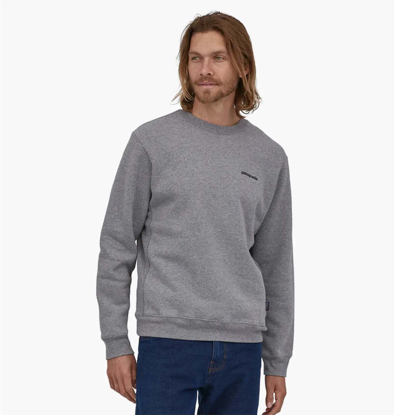 Світшот чоловічий Patagonia P-6 Logo Uprisal Crew Sweatshirt Gravel Heather Grey Glh39657