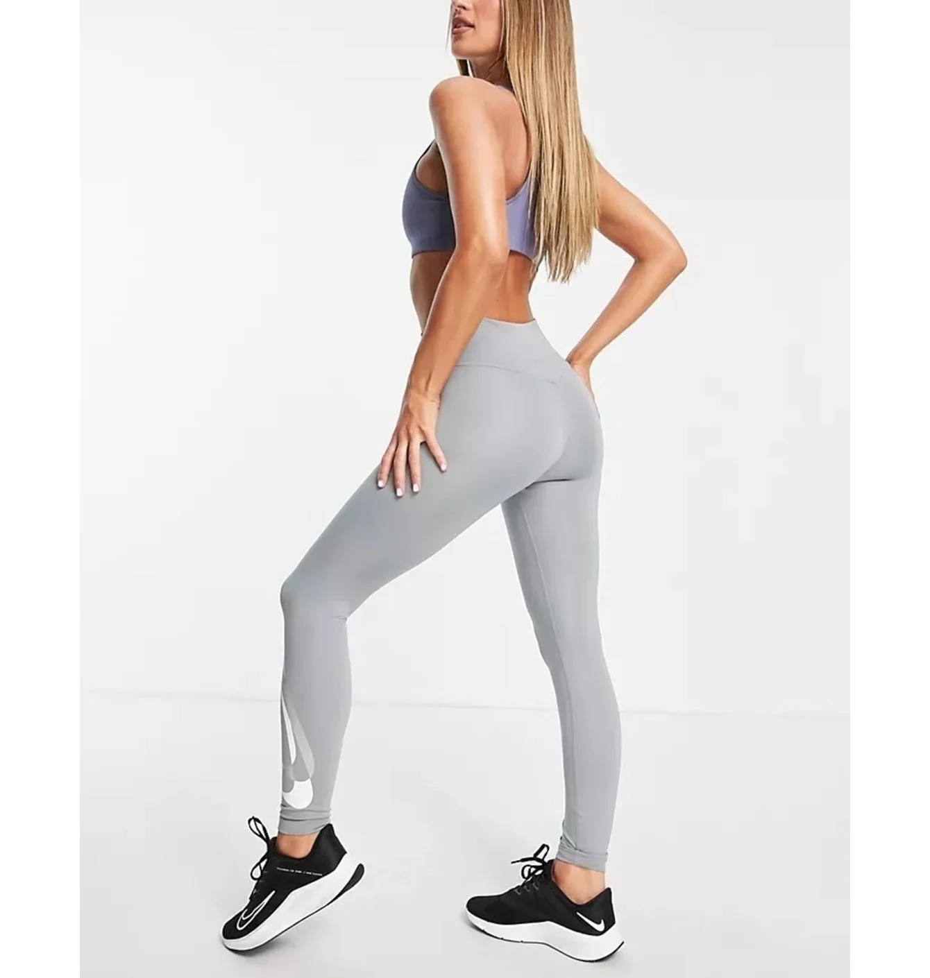 Легінси жіночі Nike Running Swoosh Grey DV7253-073