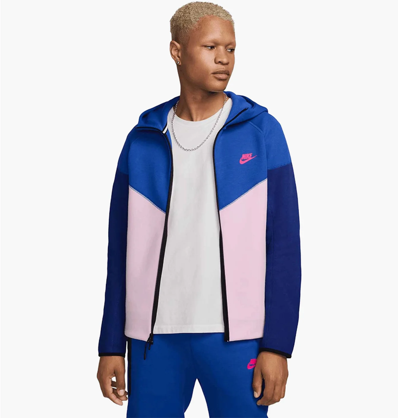 Толстовка чоловіча Nike Tech Fleece Blue/Pink FZ4709-480