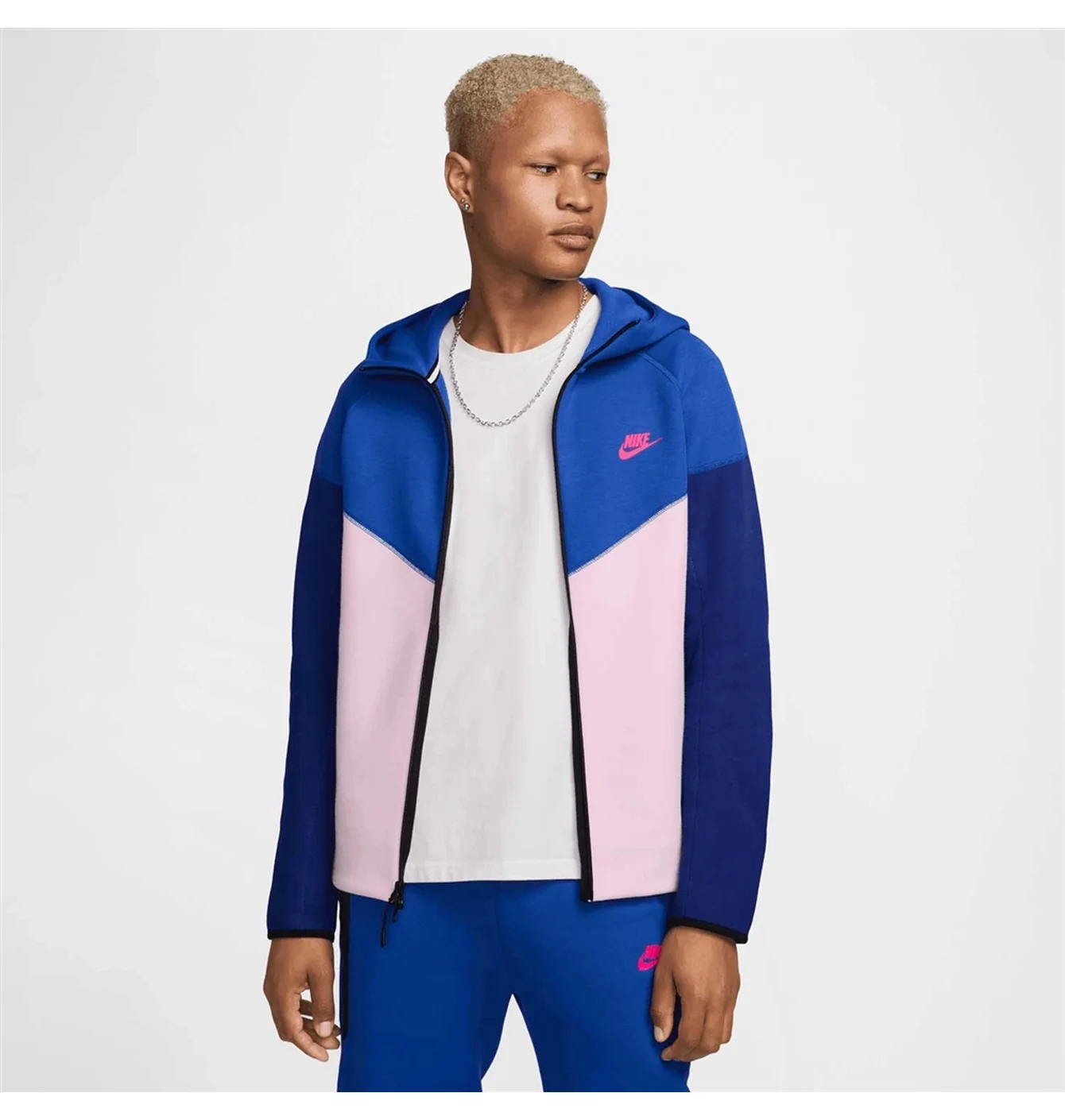 Толстовка чоловіча Nike Tech Fleece Blue/Pink FZ4709-480