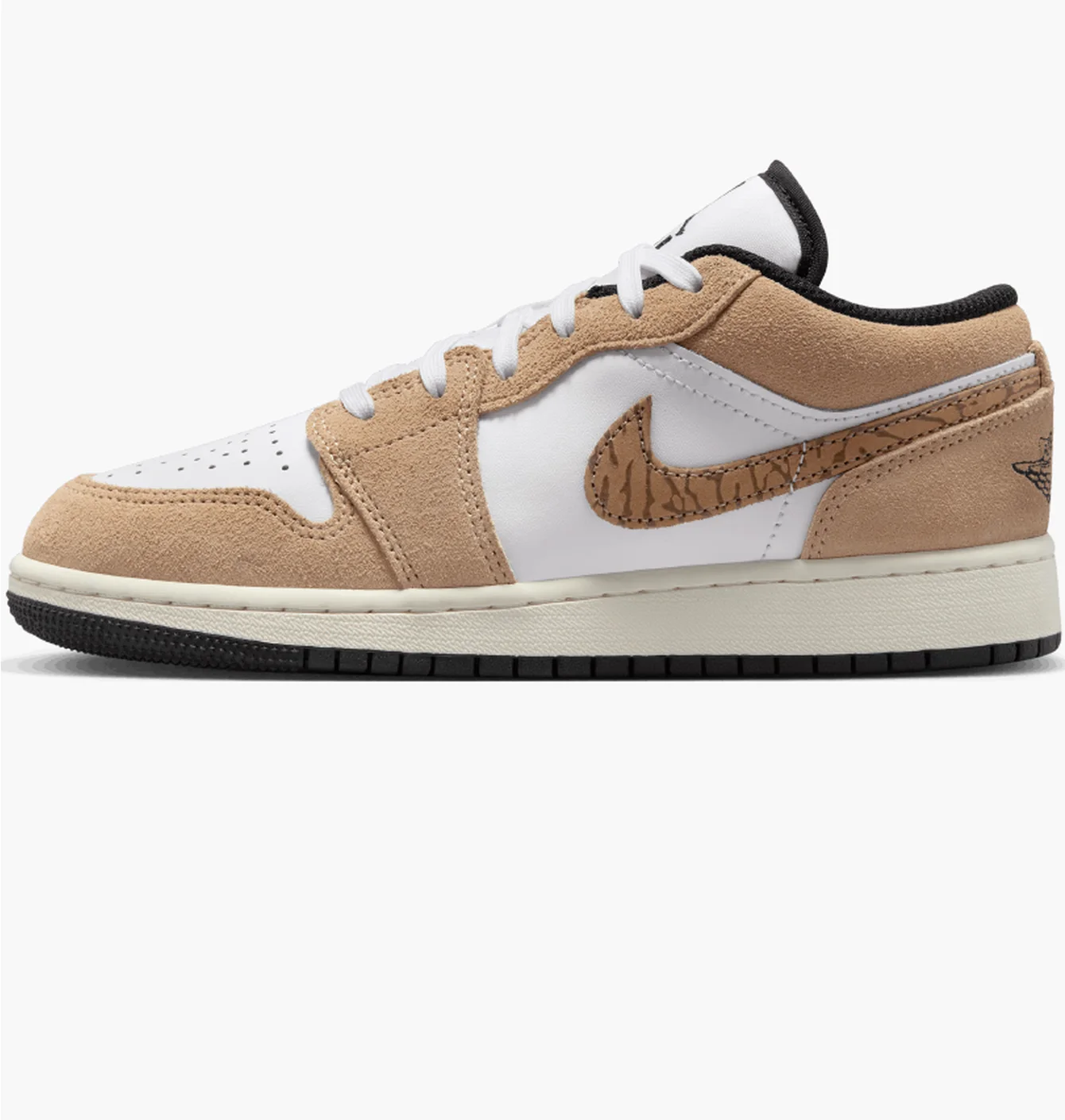 Кросівки дитячі Air Jordan 1 Low Se Brown Elephant Gs White/Brown DZ5368-201