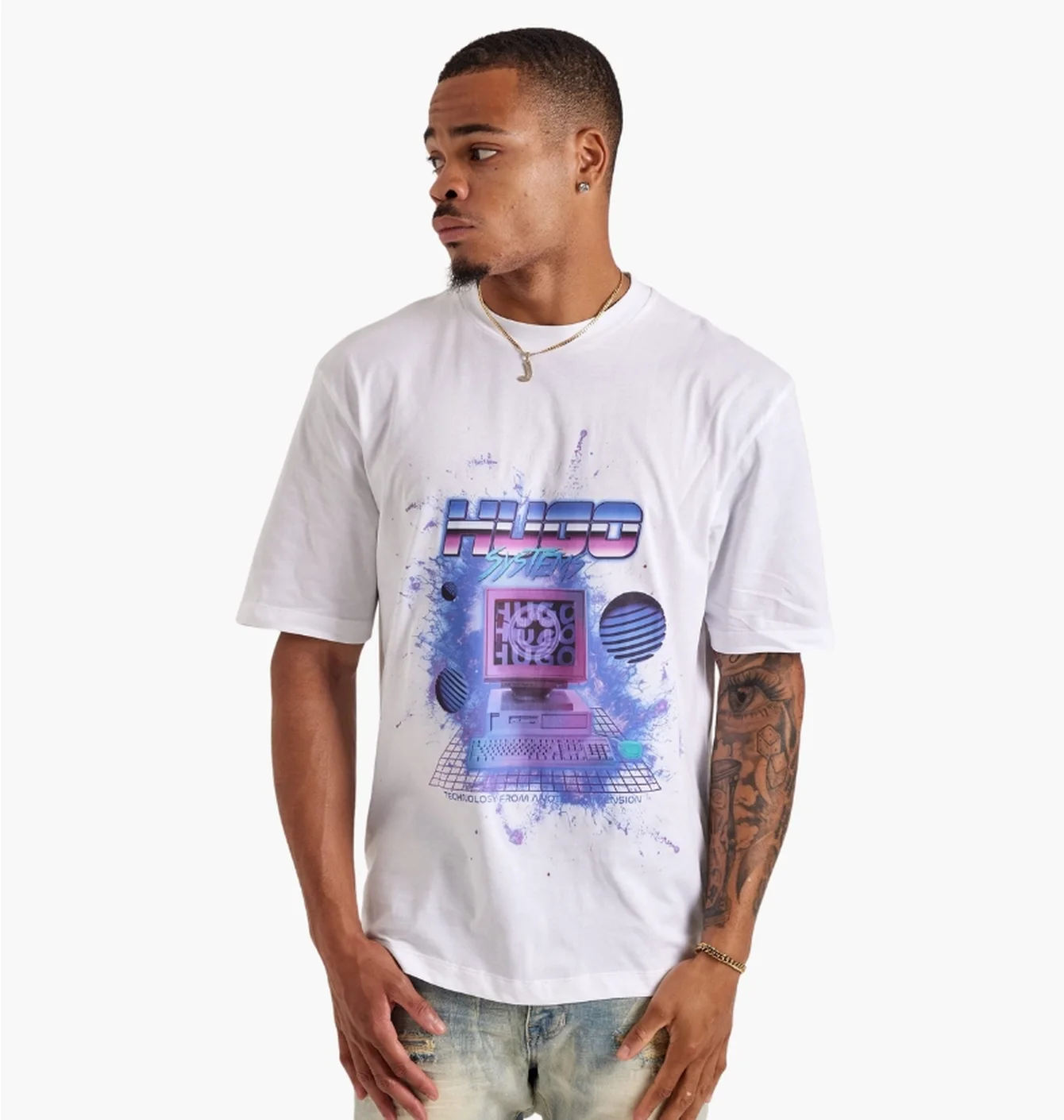 Футболка чоловіча Hugo Naradie Tee White 50519048-100
