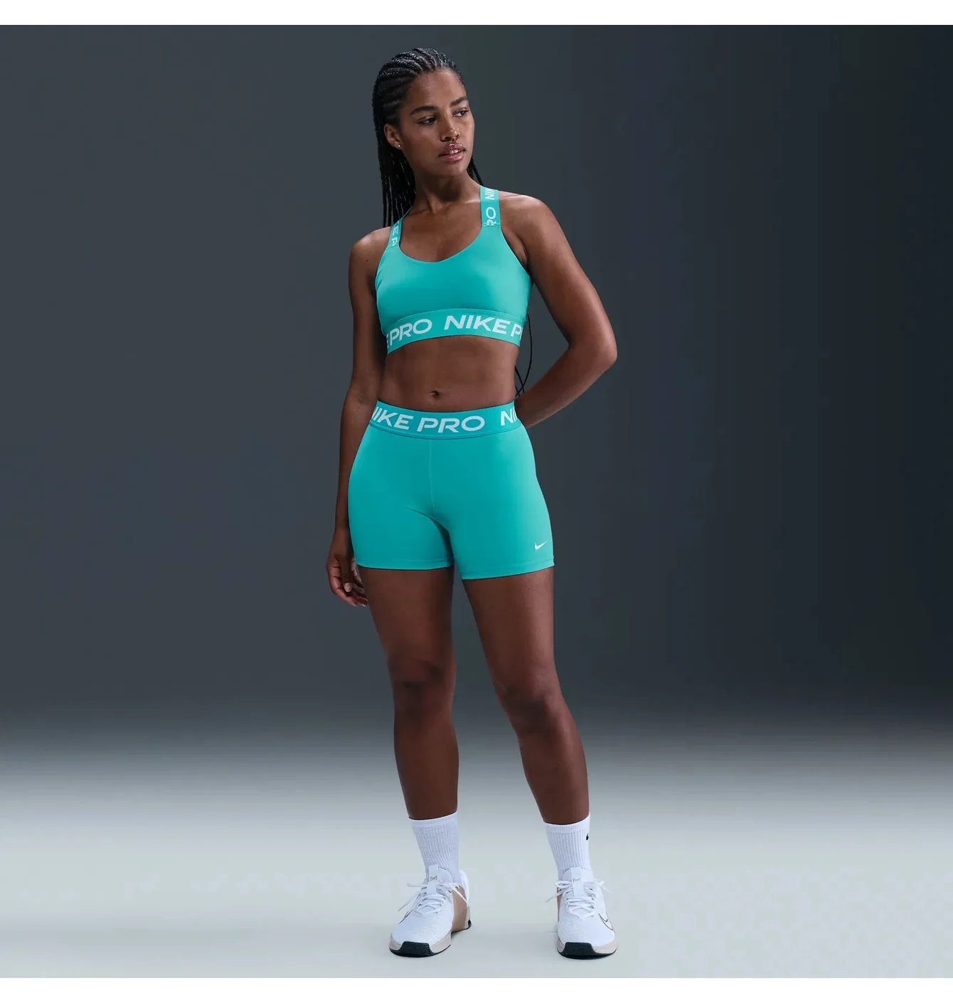 Шорти жіночі Nike Pro Turquoise CZ9831-345