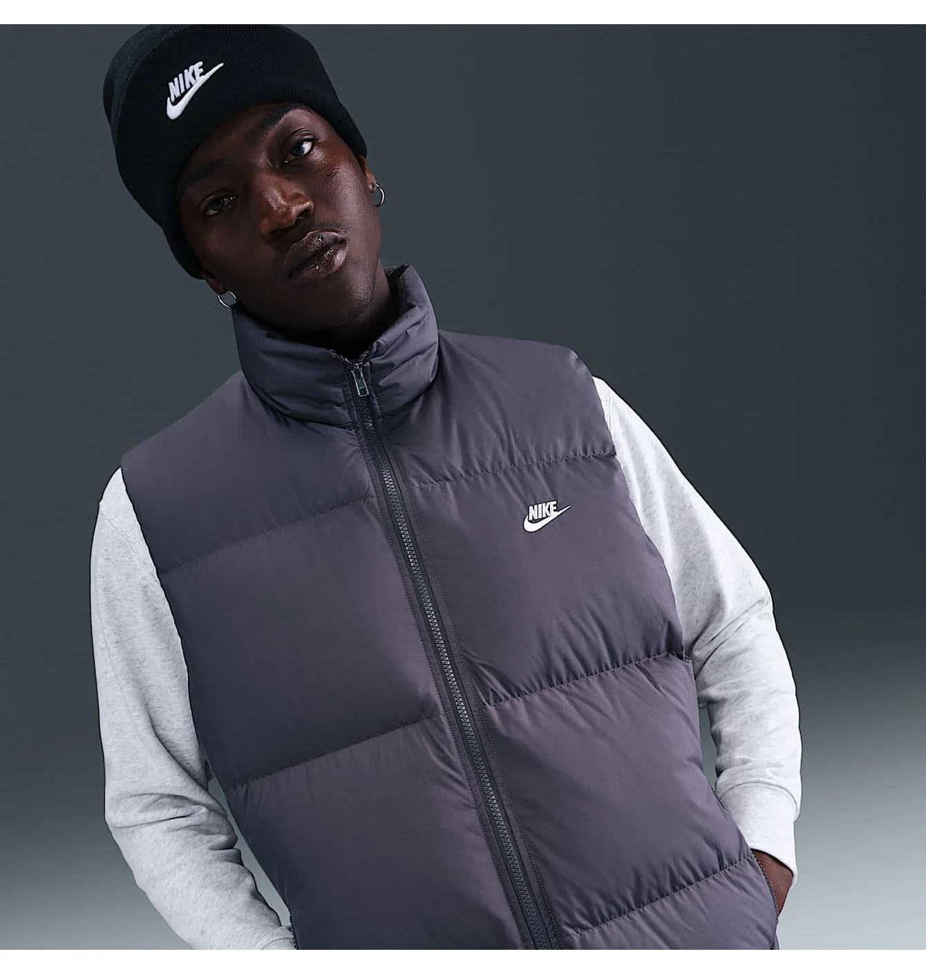 Жилетка чоловіча Nike Club Puffer Grey IB2977-068