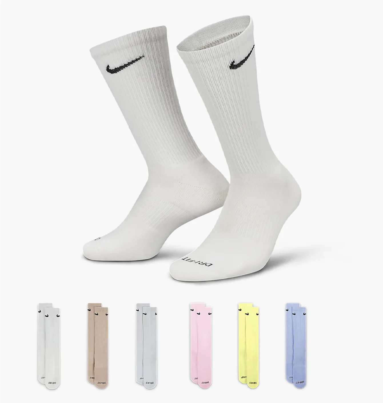 Шкарпетки унісекс Nike Everyday Plus Cushioned Training Crew Socks Multi (6 пар) SX6897-906