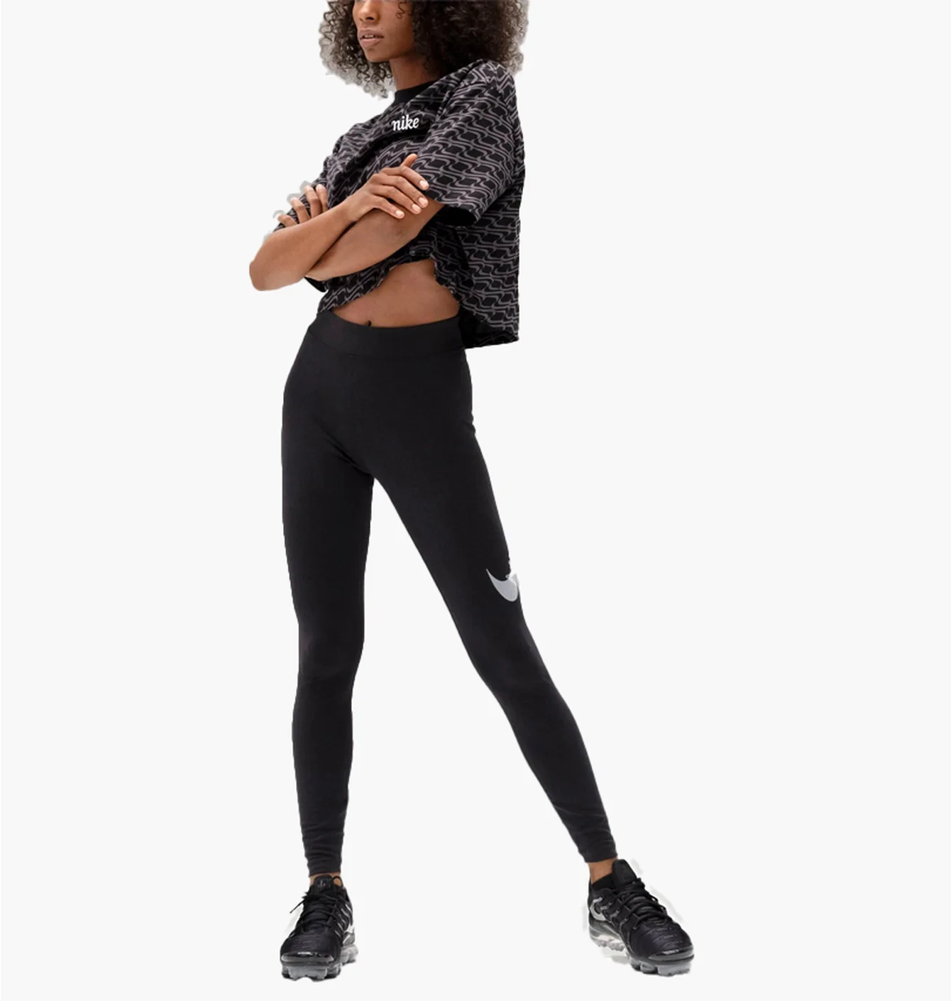 Легінси жіночі Nike Sportswear Swoosh Leggings Black Dr5617-010
