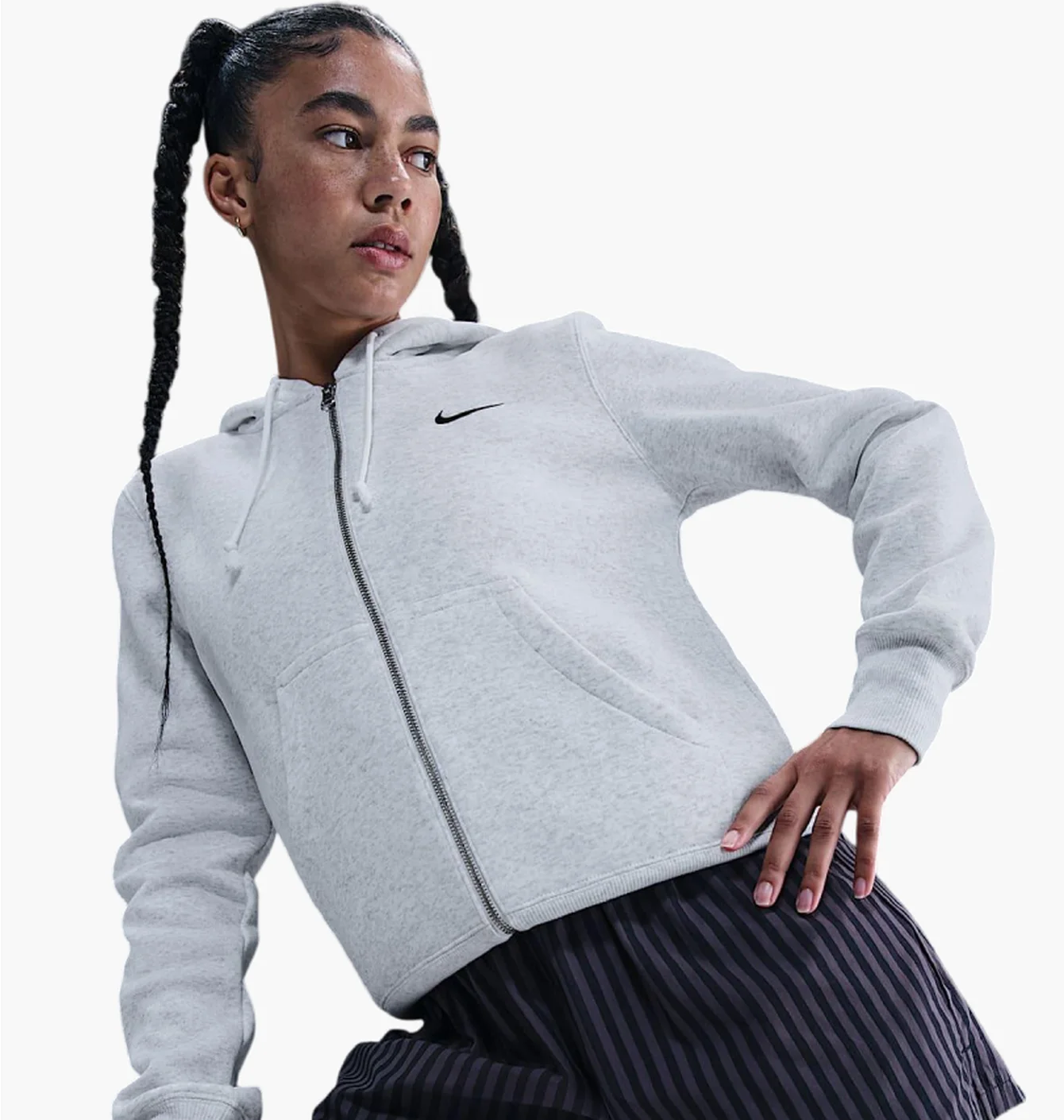Толстовка жіноча Nike Sportswear Phoenix Fleece Grey HJ0995-051