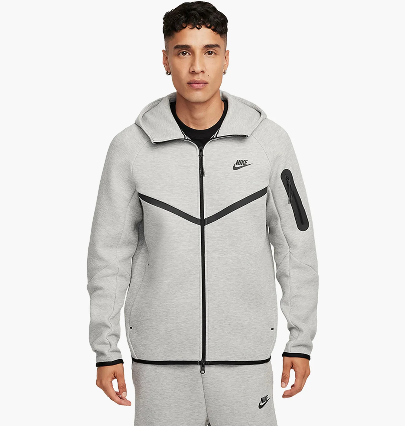 Толстовка чоловіча Nike Tech Full-Zip Windrunner Hoodie Grey HV0949-063