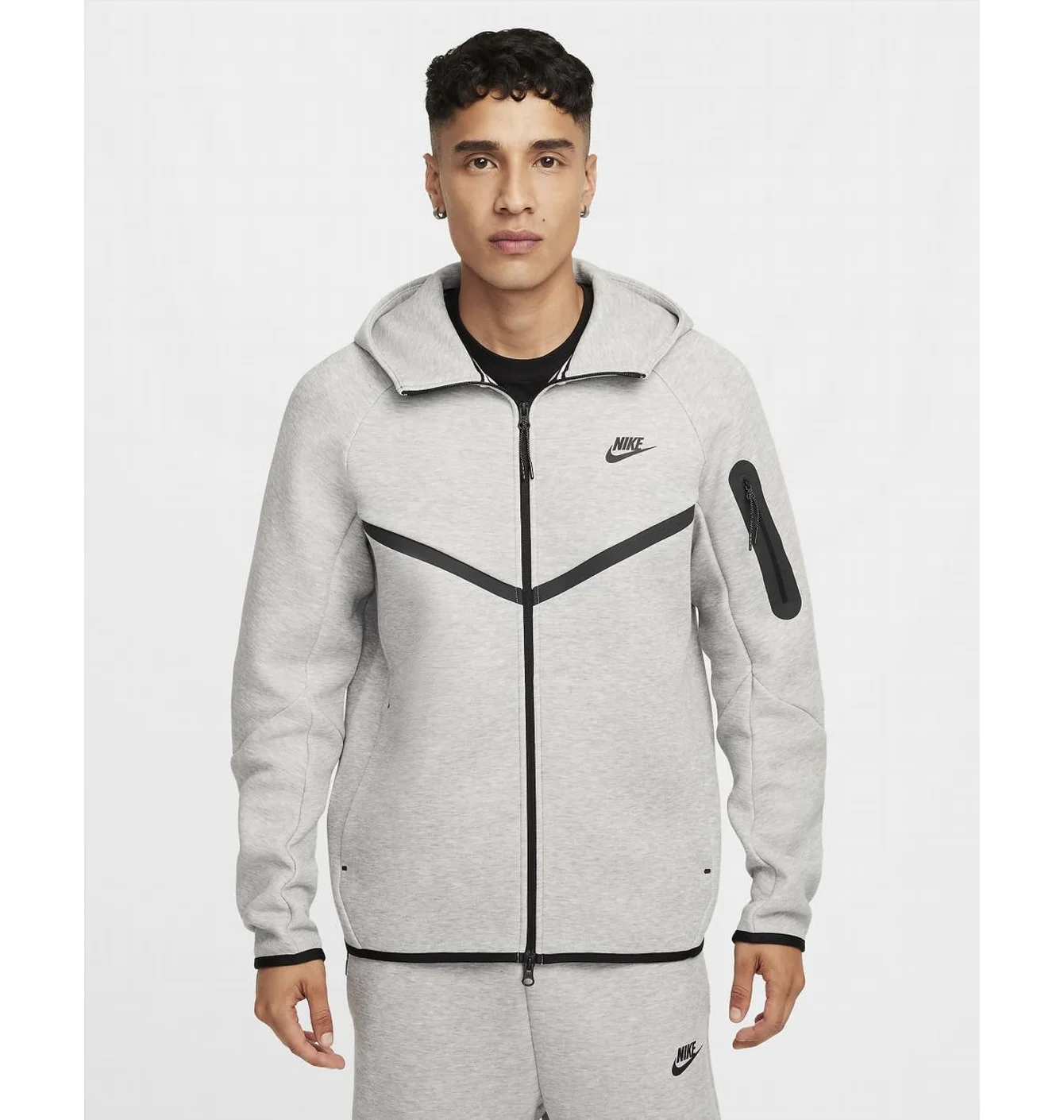 Толстовка чоловіча Nike Tech Full-Zip Windrunner Hoodie Grey HV0949-063