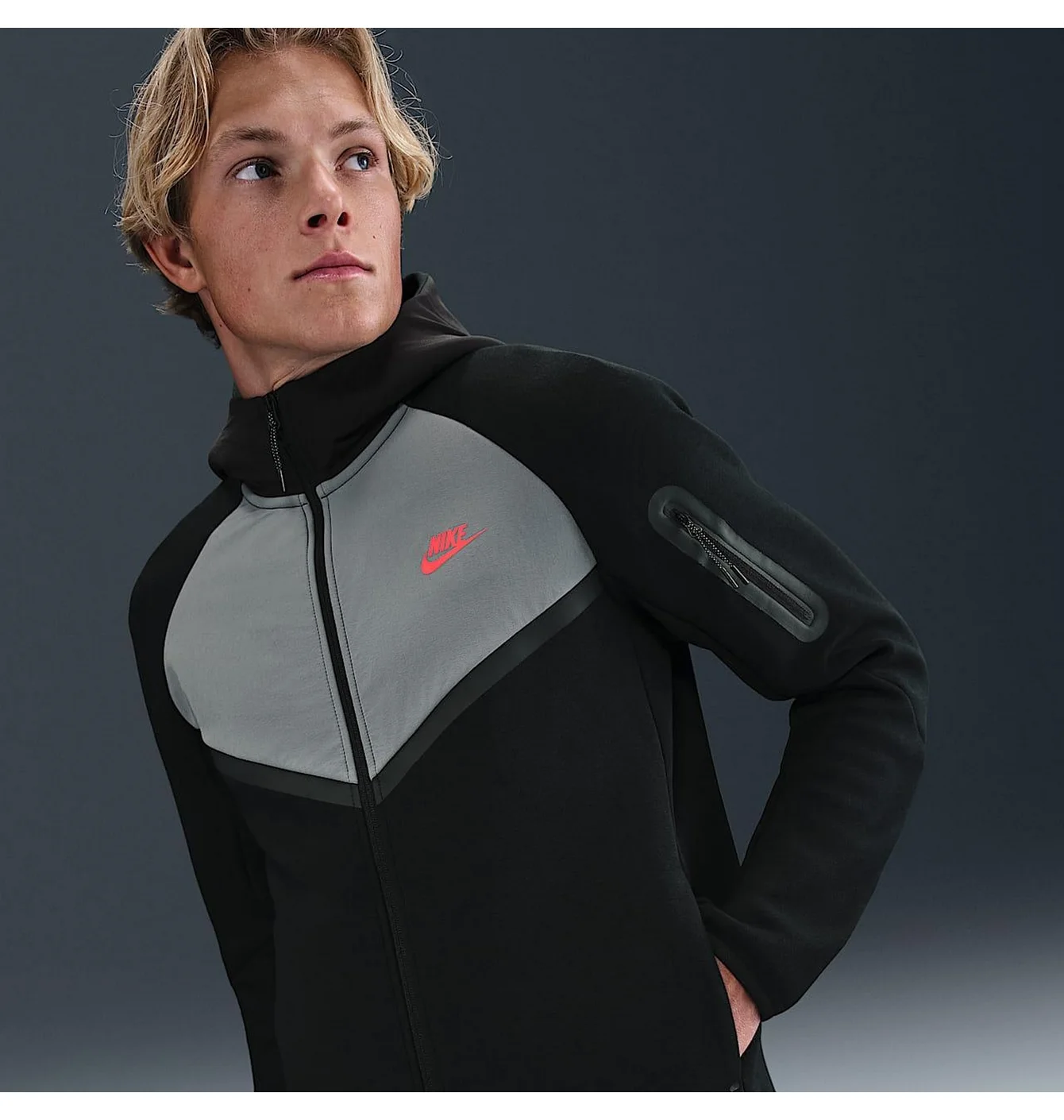 Толстовка чоловіча Nike Tech Fleece Black/Grey IH4302-010