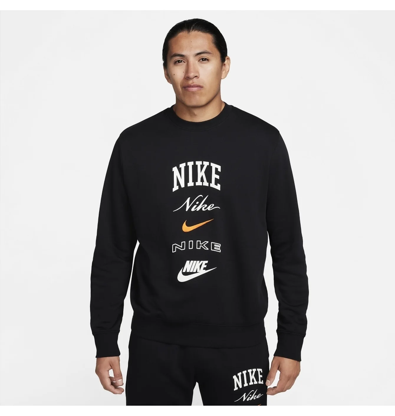 Світшот чоловічий Nike Long-Sleeve Crew-Neck Sweatshirt Club Fleece Black FN2610-010