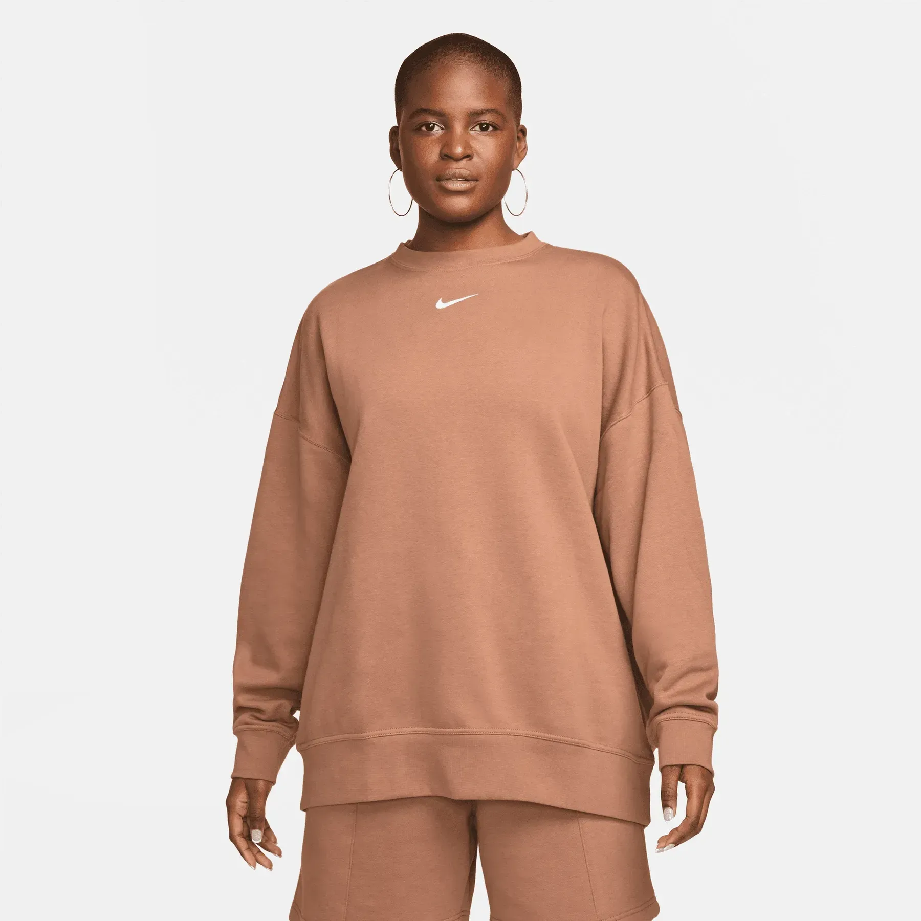 Кофта жіночі Nike Essentials Over-Oversized Fleece Crew Sweatshirt (DD5632-215)